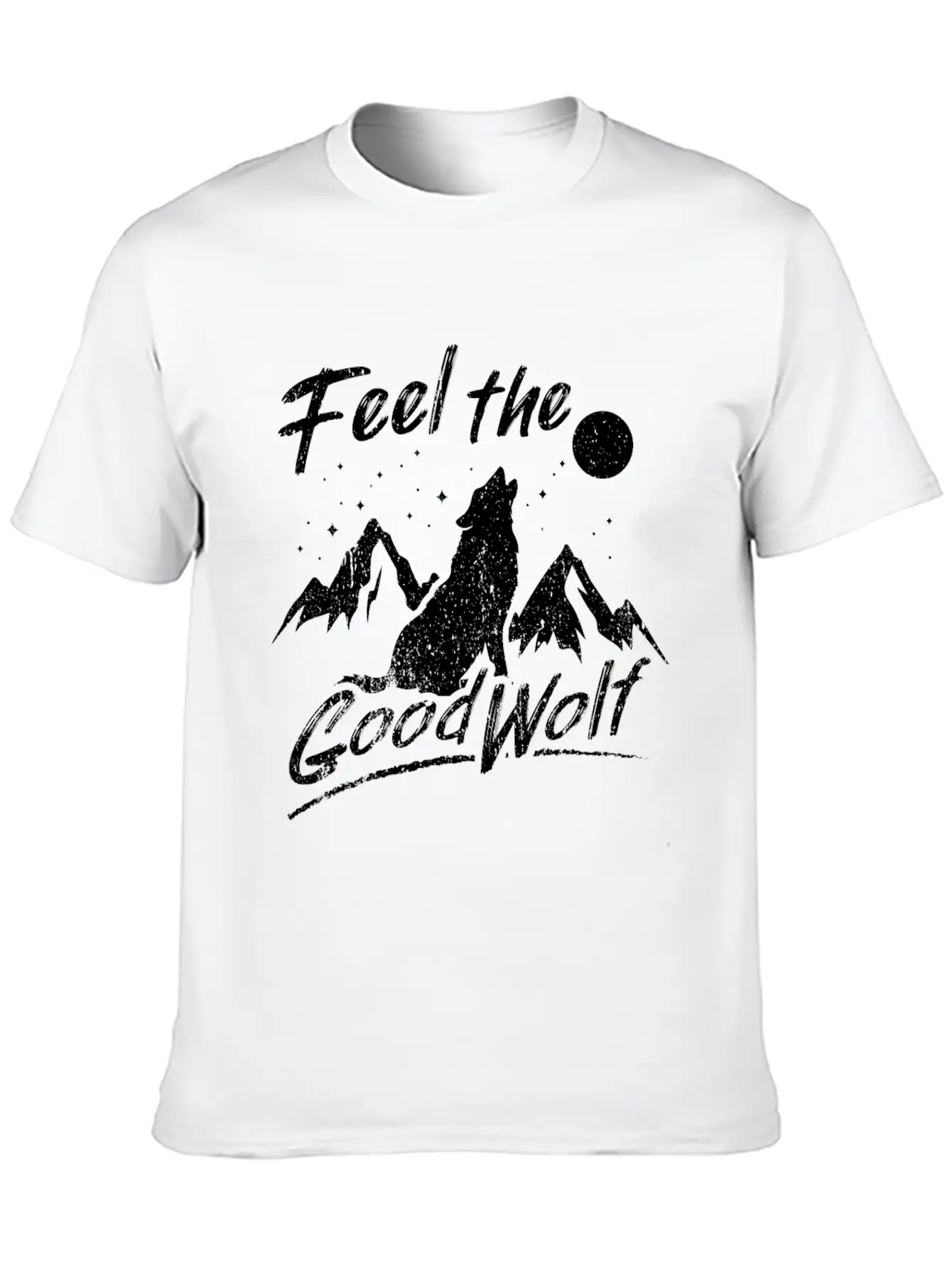 Sarcastic Wolf Design Quote Feed The Good Wolf Comfortable Minimalist Graphic Tee – Summer Style Essential