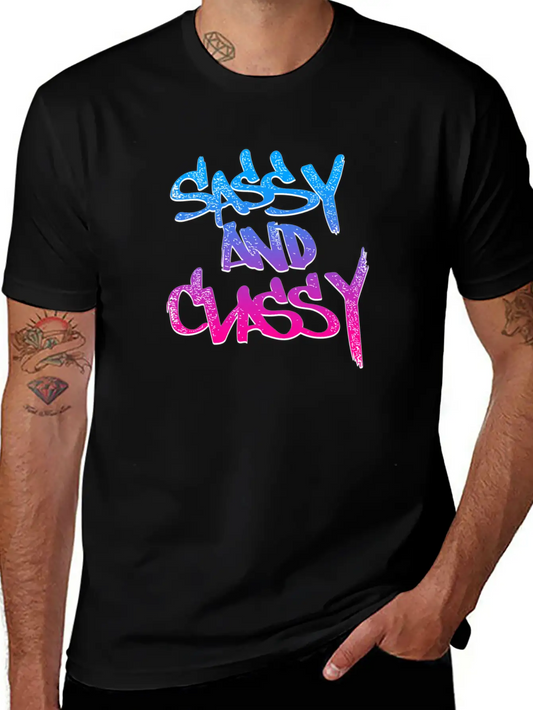 Sassy And Classy (Vice Gradient) Unisex Short Sleeve Soft Cotton T-Shirt – Casual Everyday Wear