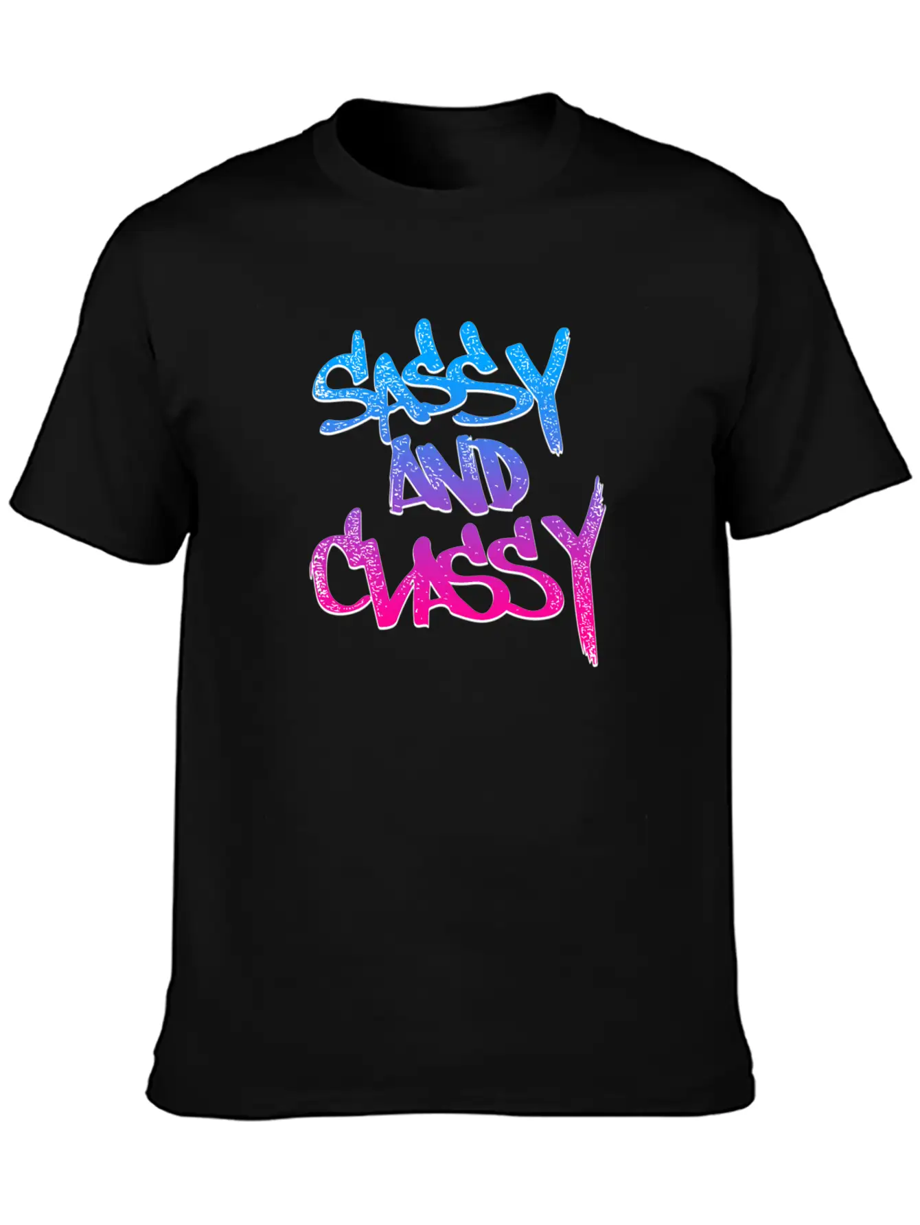 Sassy And Classy (Vice Gradient) Unisex Short Sleeve Soft Cotton T-Shirt – Casual Everyday Wear
