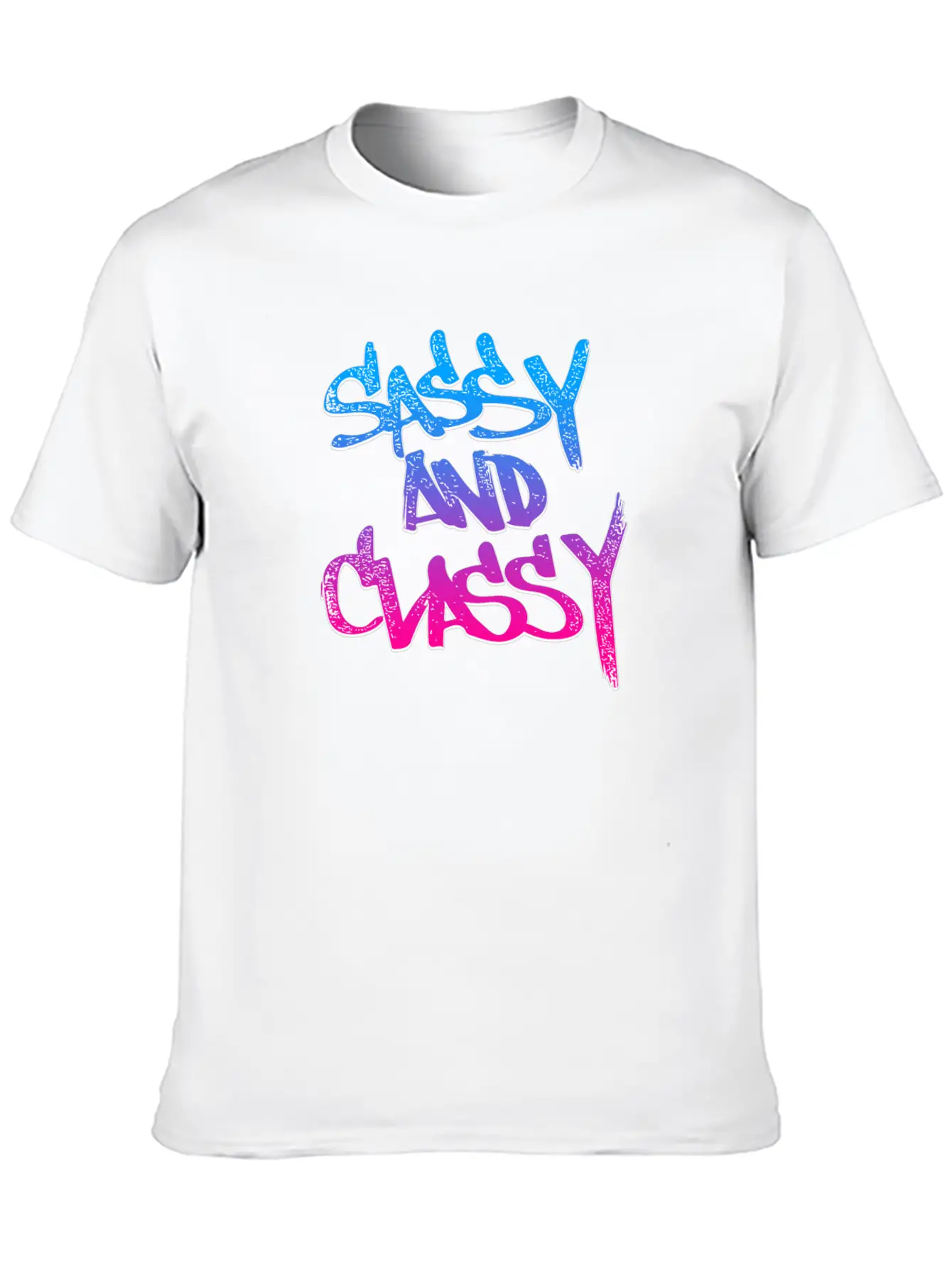 Sassy And Classy (Vice Gradient) Unisex Short Sleeve Soft Cotton T-Shirt – Casual Everyday Wear