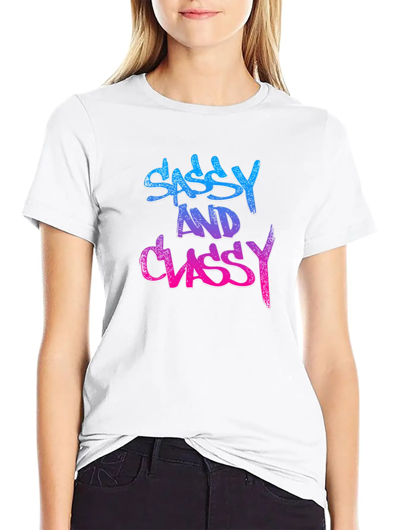 Sassy And Classy (Vice Gradient) Unisex Short Sleeve Soft Cotton T-Shirt – Casual Everyday Wear
