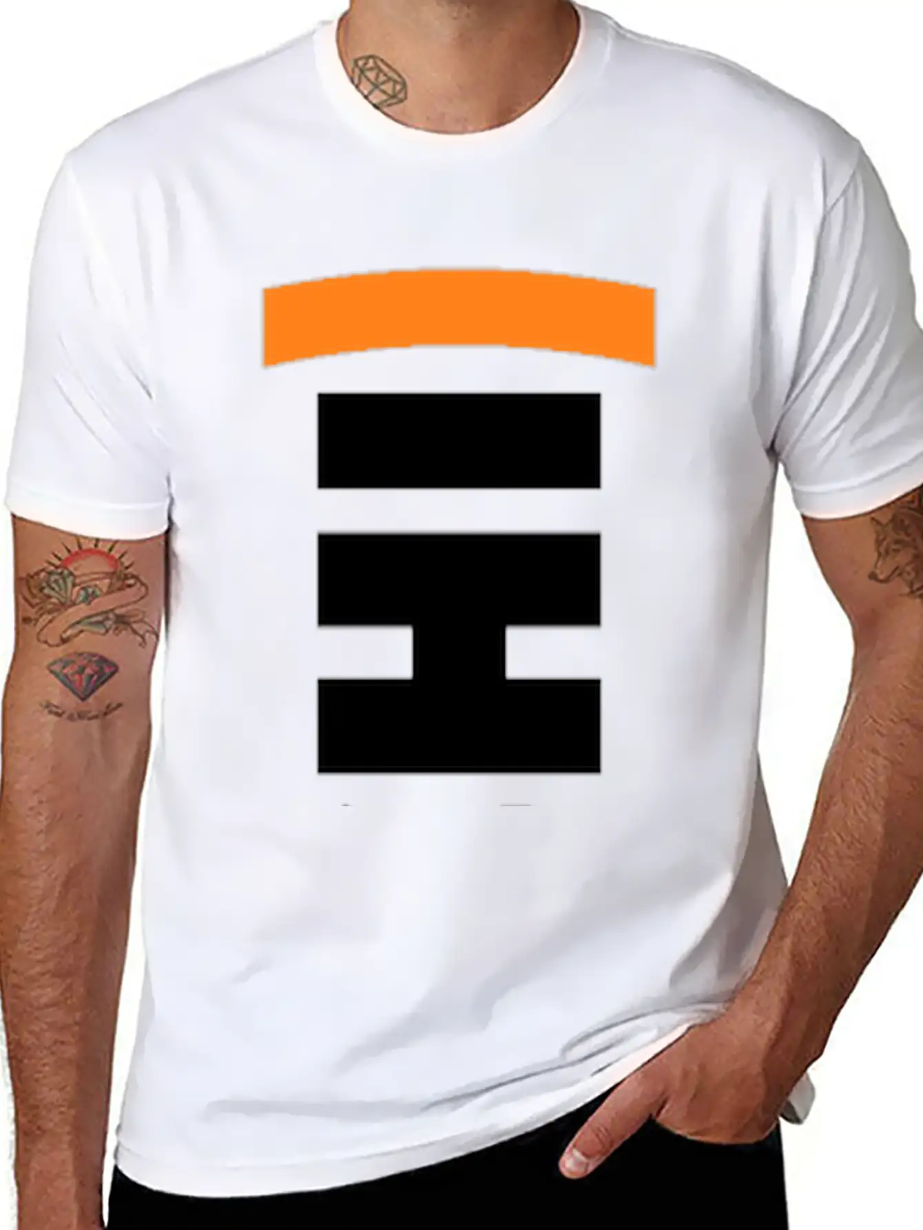 SATOSHI Vertical Design With Bullseye - Black Font Comfortable Minimalist Graphic Tee – Summer Style Essential