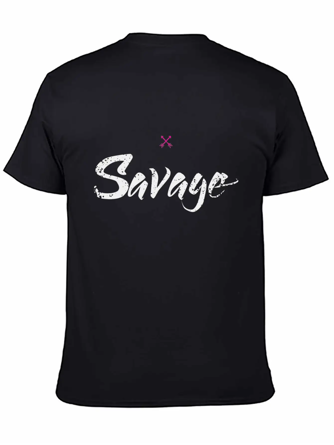 Savage Black Text Unisex Short Sleeve Soft Cotton T-Shirt – Casual Everyday Wear