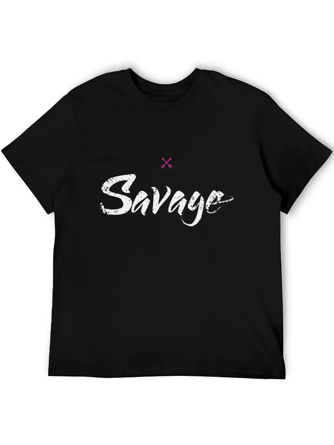 Savage Black Text Unisex Short Sleeve Soft Cotton T-Shirt – Casual Everyday Wear