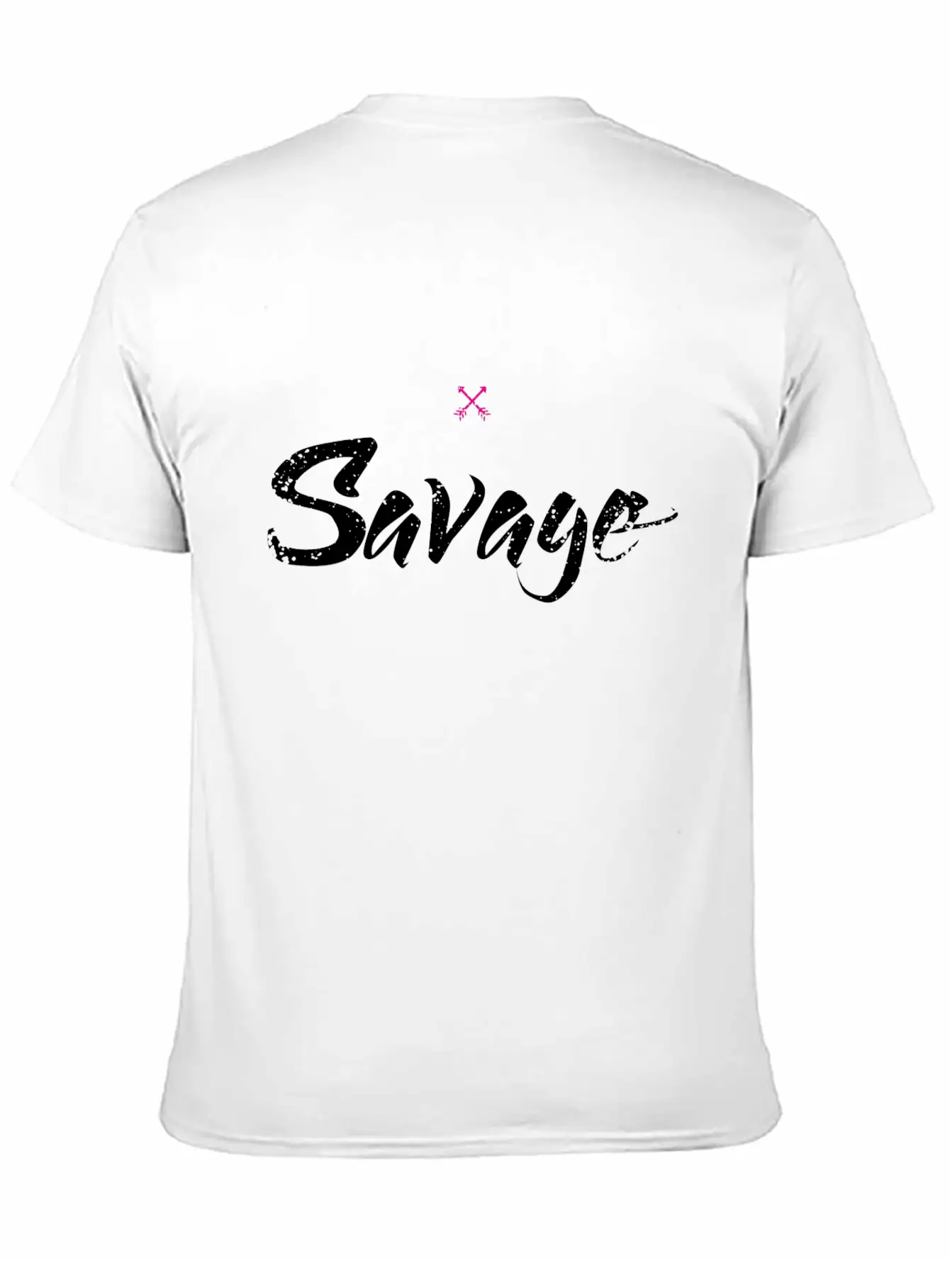 Savage Black Text Unisex Short Sleeve Soft Cotton T-Shirt – Casual Everyday Wear