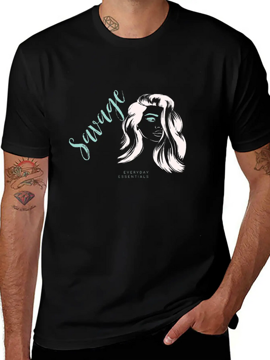 Savage Everyday Essential Unisex Short Sleeve Soft Cotton T-Shirt – Casual Everyday Wear