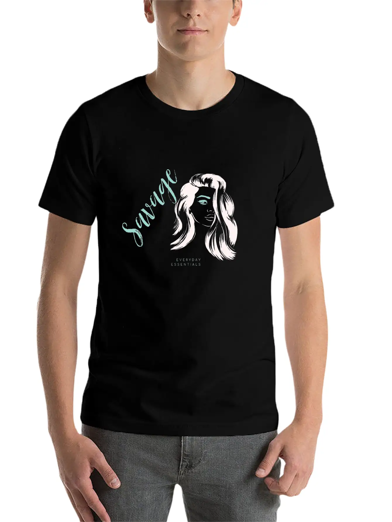 Savage Everyday Essential Unisex Short Sleeve Soft Cotton T-Shirt – Casual Everyday Wear