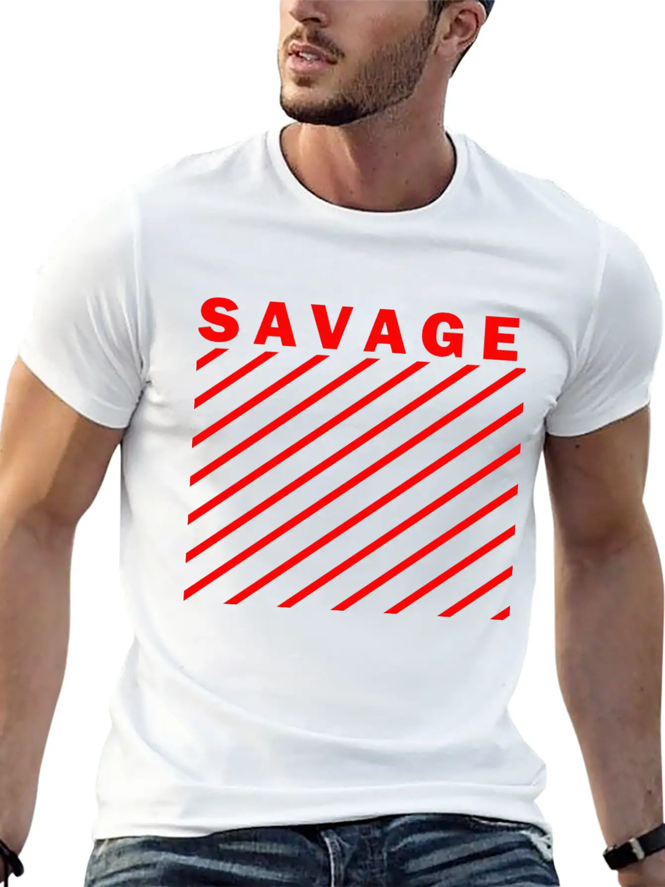 SAVAGE Stylish Everyday T-Shirt – Unisex Basic Cotton Tee