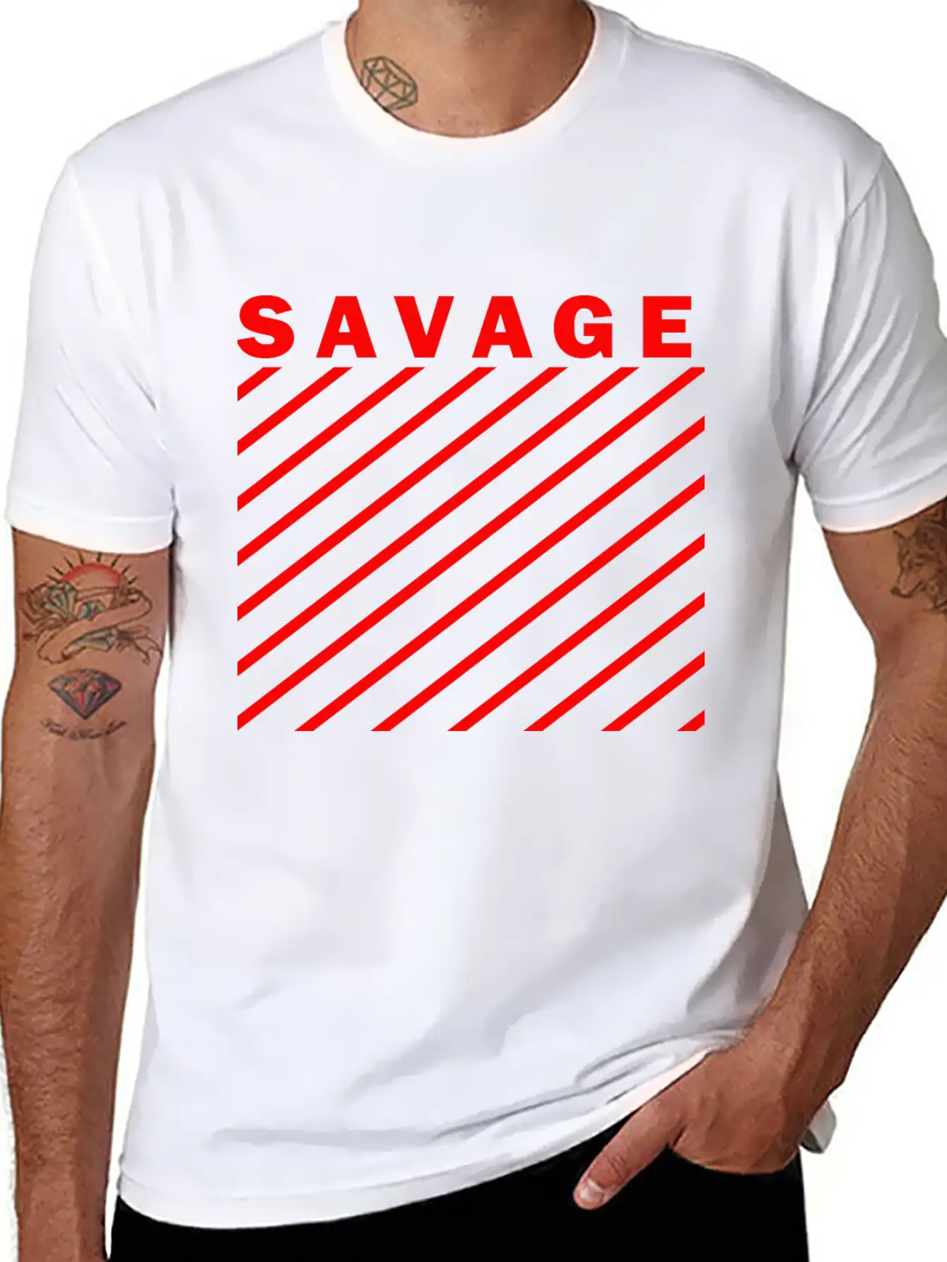 SAVAGE Stylish Everyday T-Shirt – Unisex Basic Cotton Tee