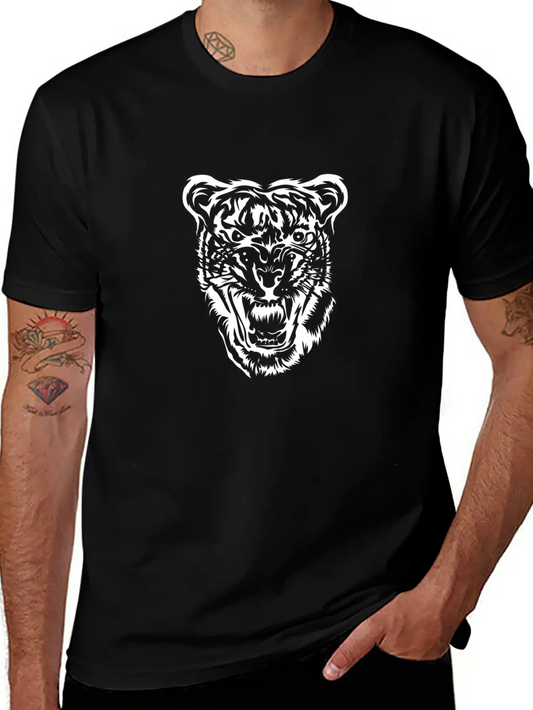 Savage Tiger Unisex Short Sleeve Soft Cotton T-Shirt – Casual Everyday Wear