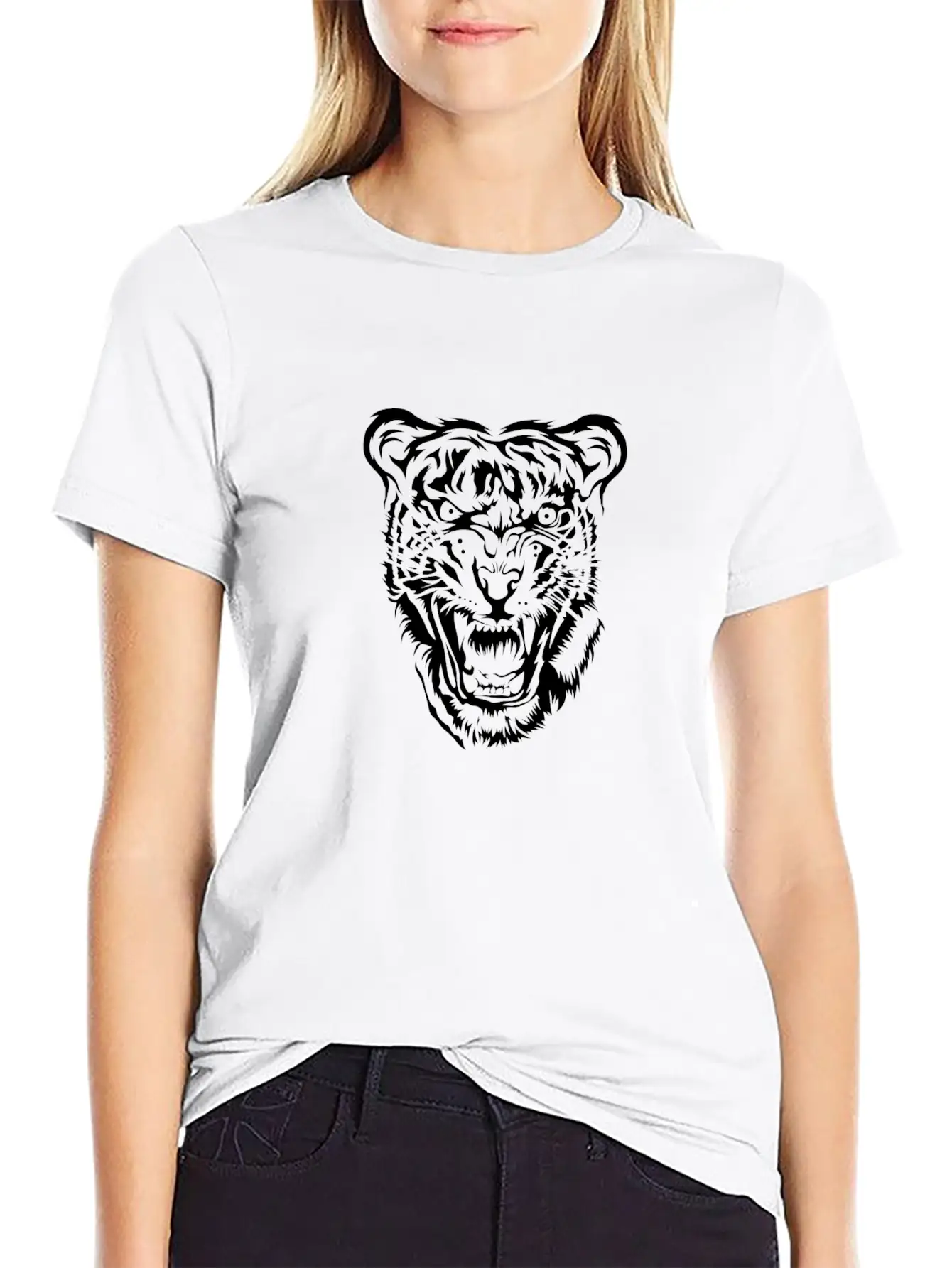 Savage Tiger Unisex Short Sleeve Soft Cotton T-Shirt – Casual Everyday Wear