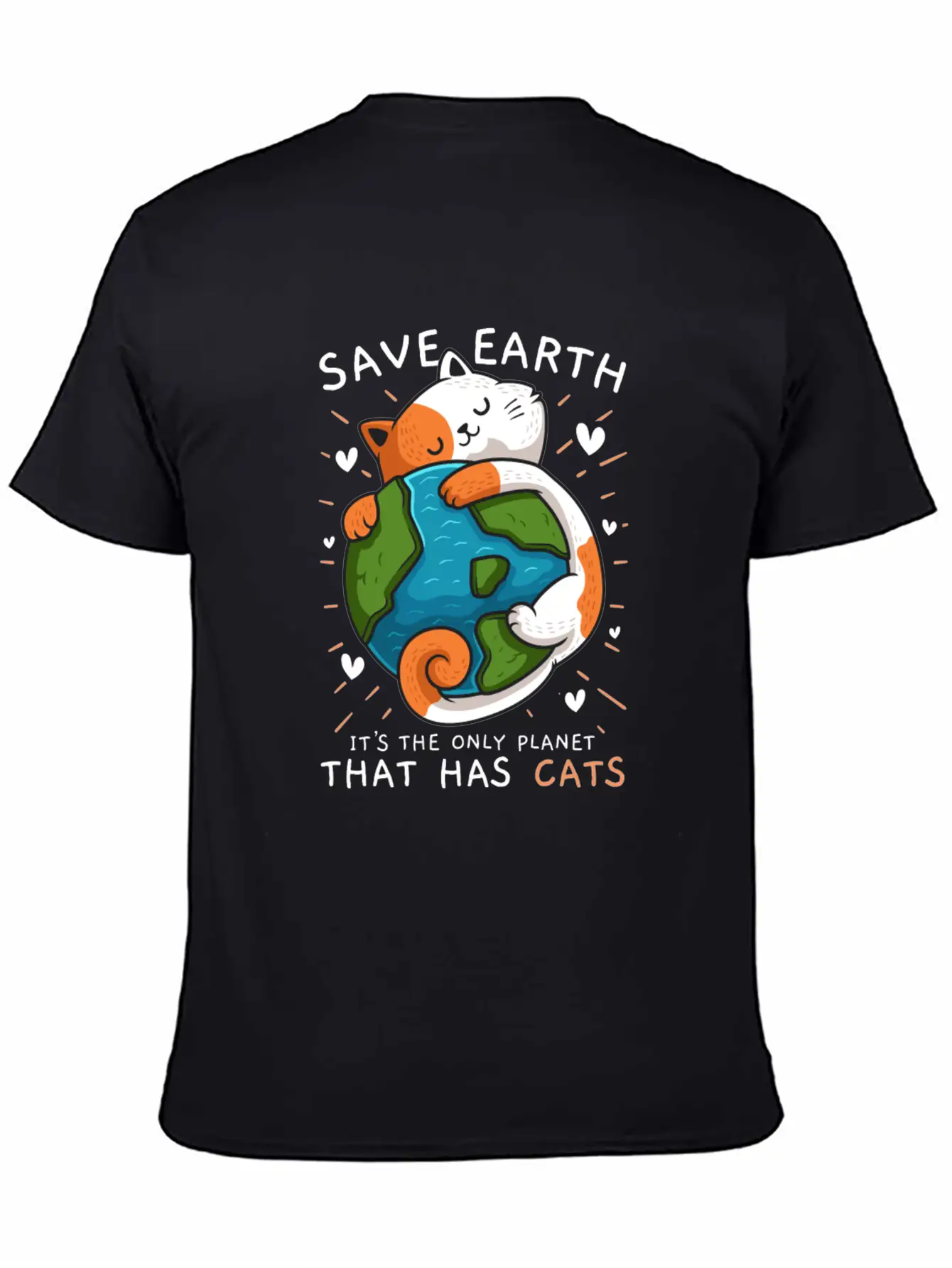 Save Earth It'S The Only Planet That Has Cats Envi Stylish Everyday T-Shirt – Unisex Basic Cotton Tee