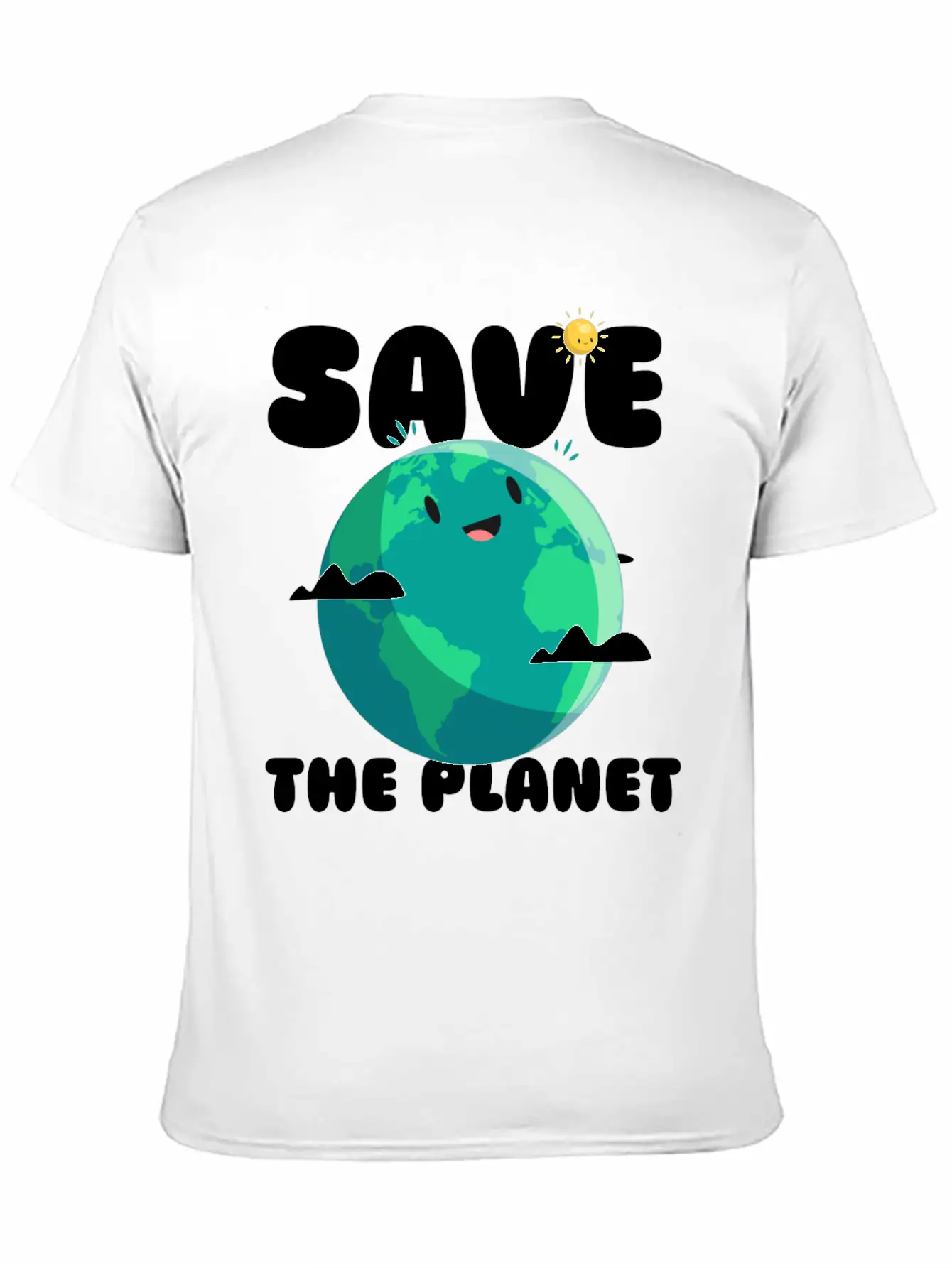 Save The Planet Ecologic Idea Basic Graphic T-Shirt – Daily Comfort In Soft Cotton