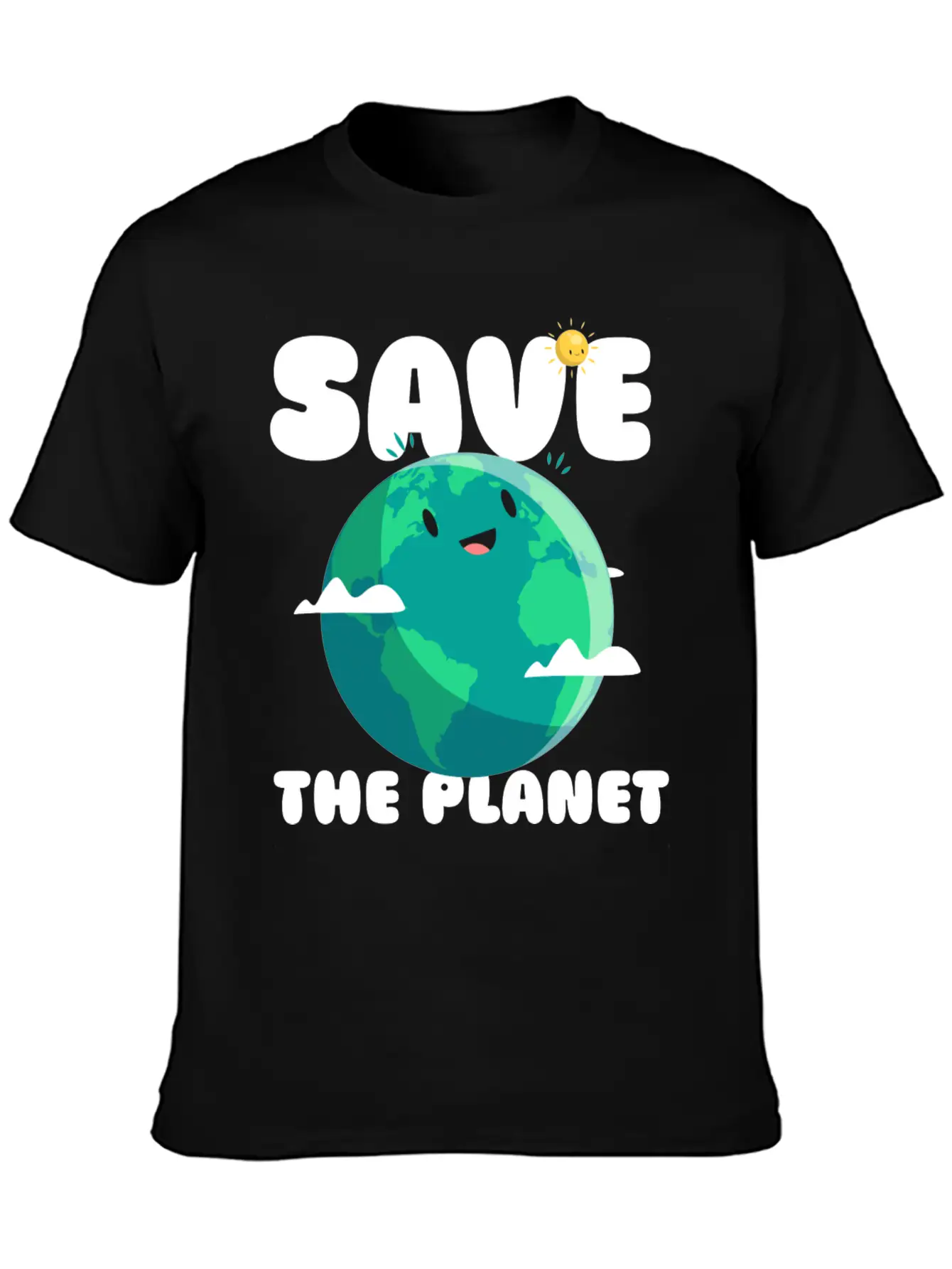 Save The Planet Ecologic Idea Basic Graphic T-Shirt – Daily Comfort In Soft Cotton
