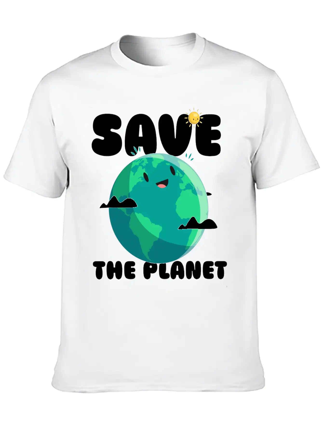 Save The Planet Ecologic Idea Basic Graphic T-Shirt – Daily Comfort In Soft Cotton