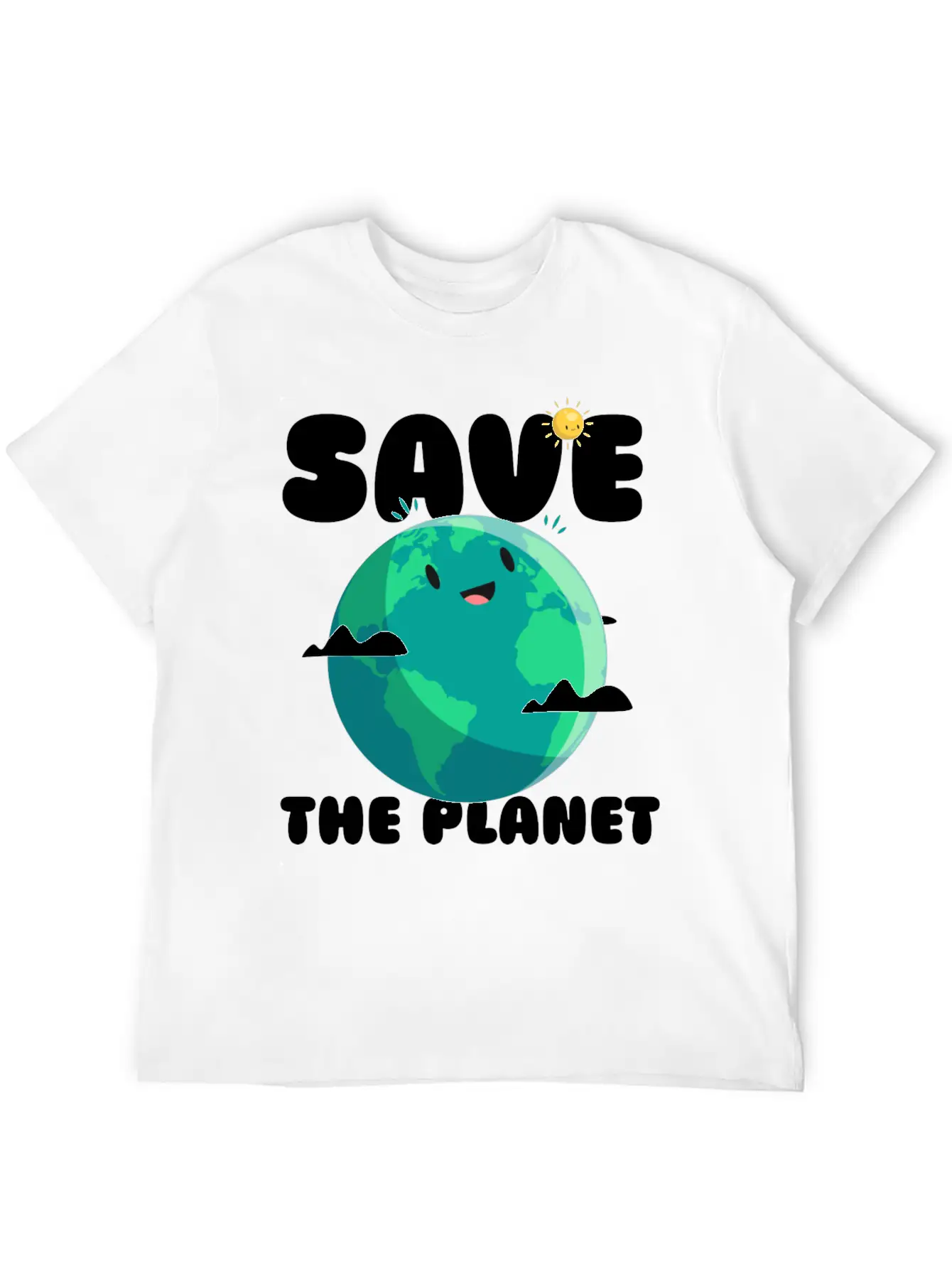 Save The Planet Ecologic Idea Basic Graphic T-Shirt – Daily Comfort In Soft Cotton