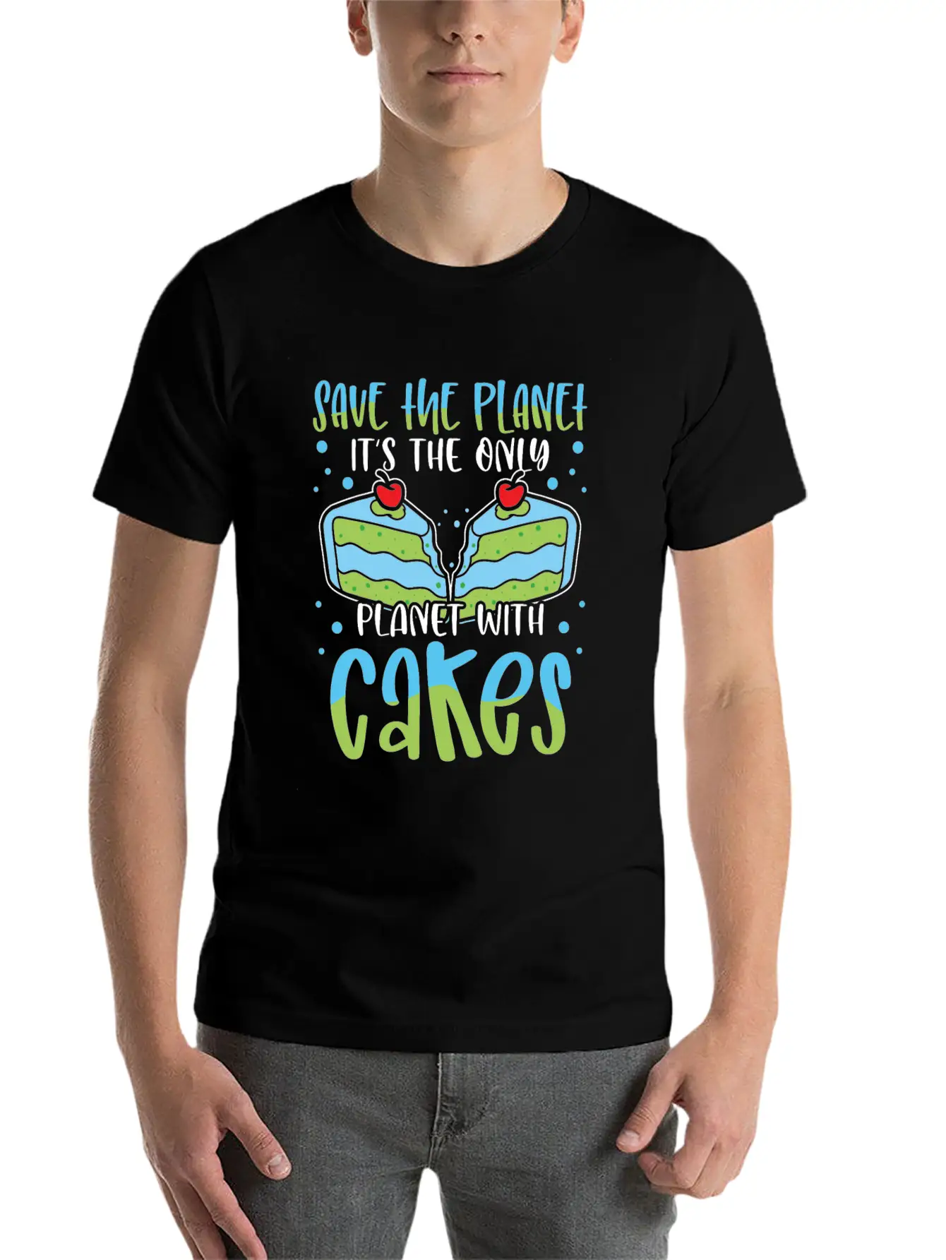 Save The Planet Only Planet With Ice Cream Timeless Short Sleeve Tee – Comfy And Minimalist Design
