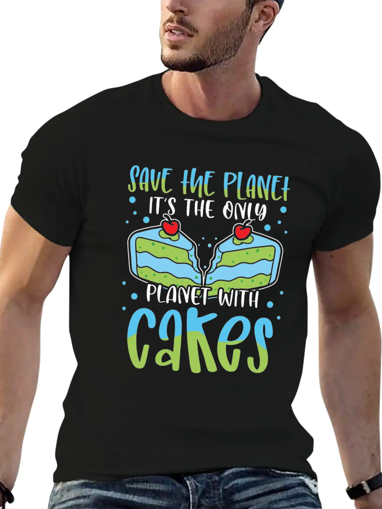 Save The Planet Only Planet With Ice Cream Timeless Short Sleeve Tee – Comfy And Minimalist Design