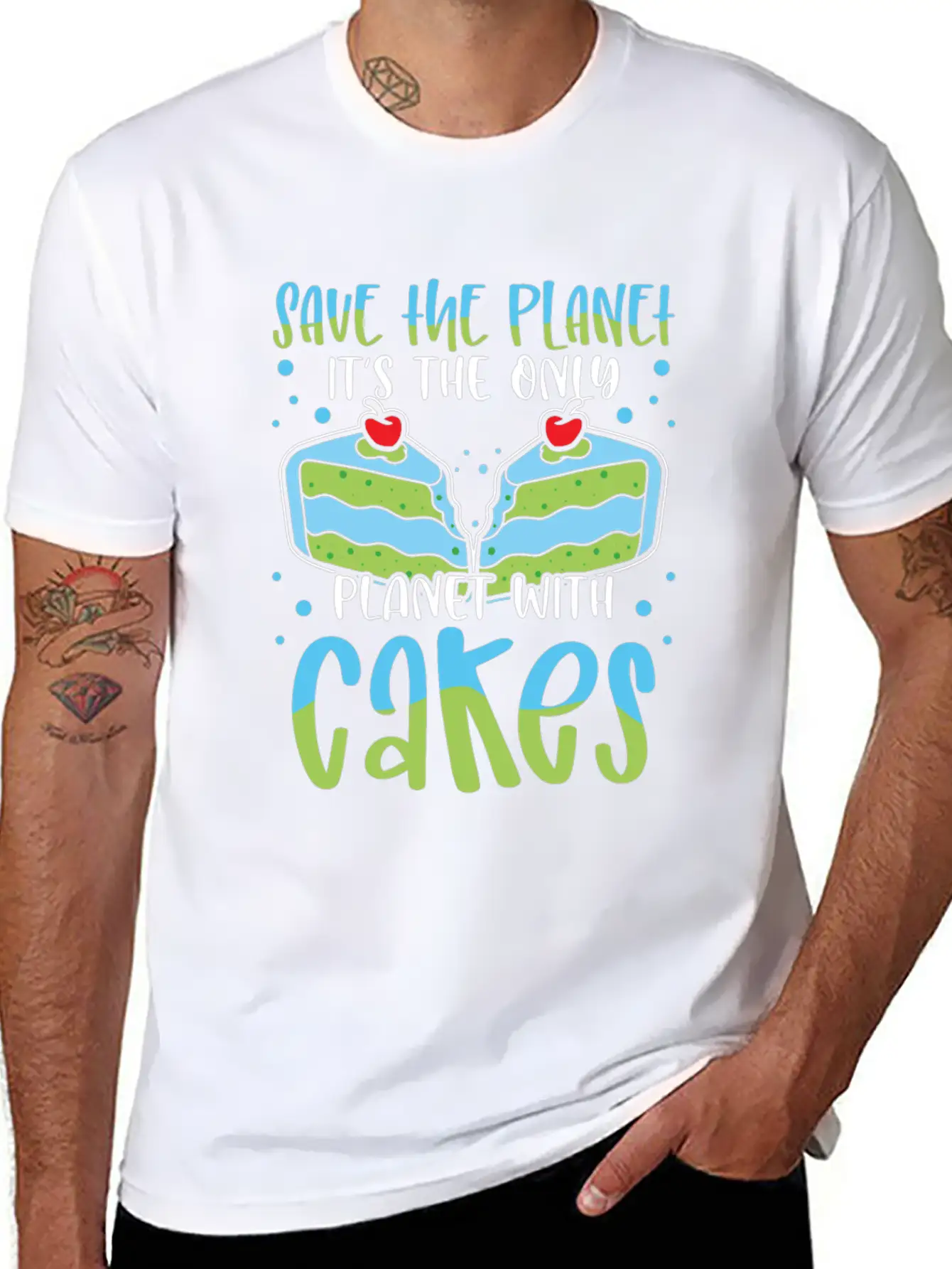 Save The Planet Only Planet With Ice Cream Timeless Short Sleeve Tee – Comfy And Minimalist Design