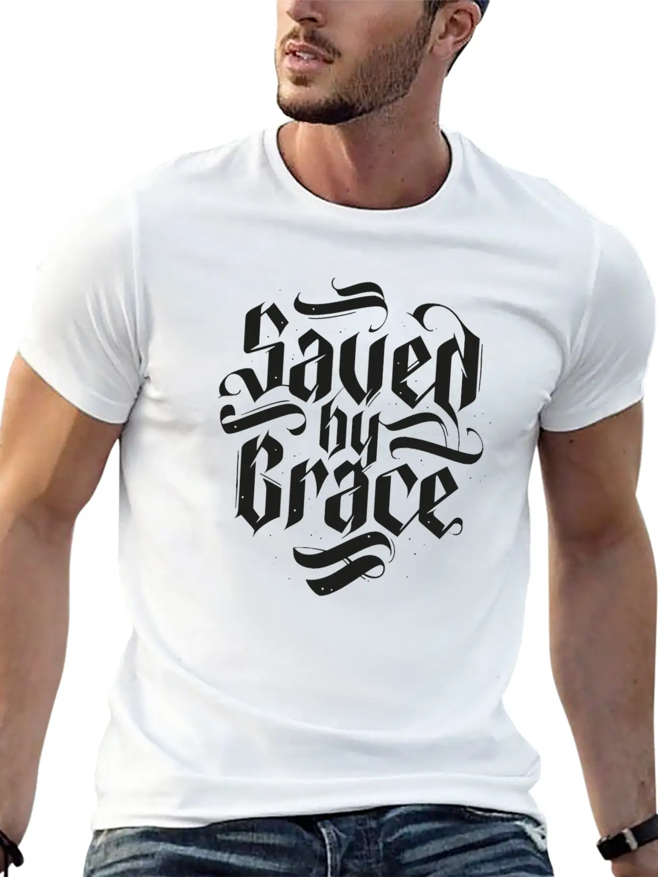 Saved By Grace Timeless Short Sleeve Tee – Comfy And Minimalist Design