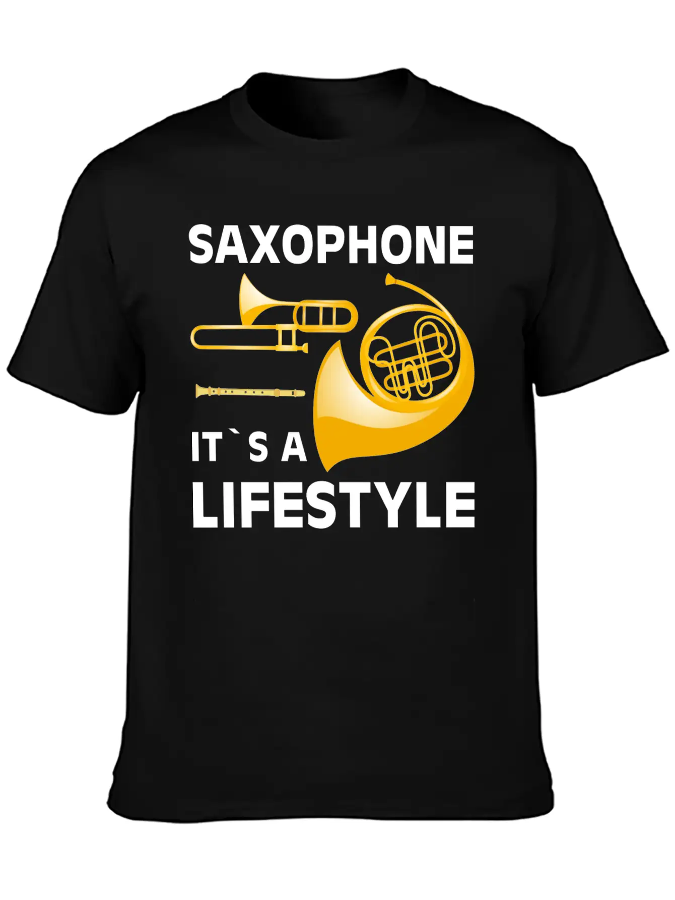 Saxophone Its A Lifestyle I Saxophone Basic Graphic T-Shirt – Daily Comfort In Soft Cotton