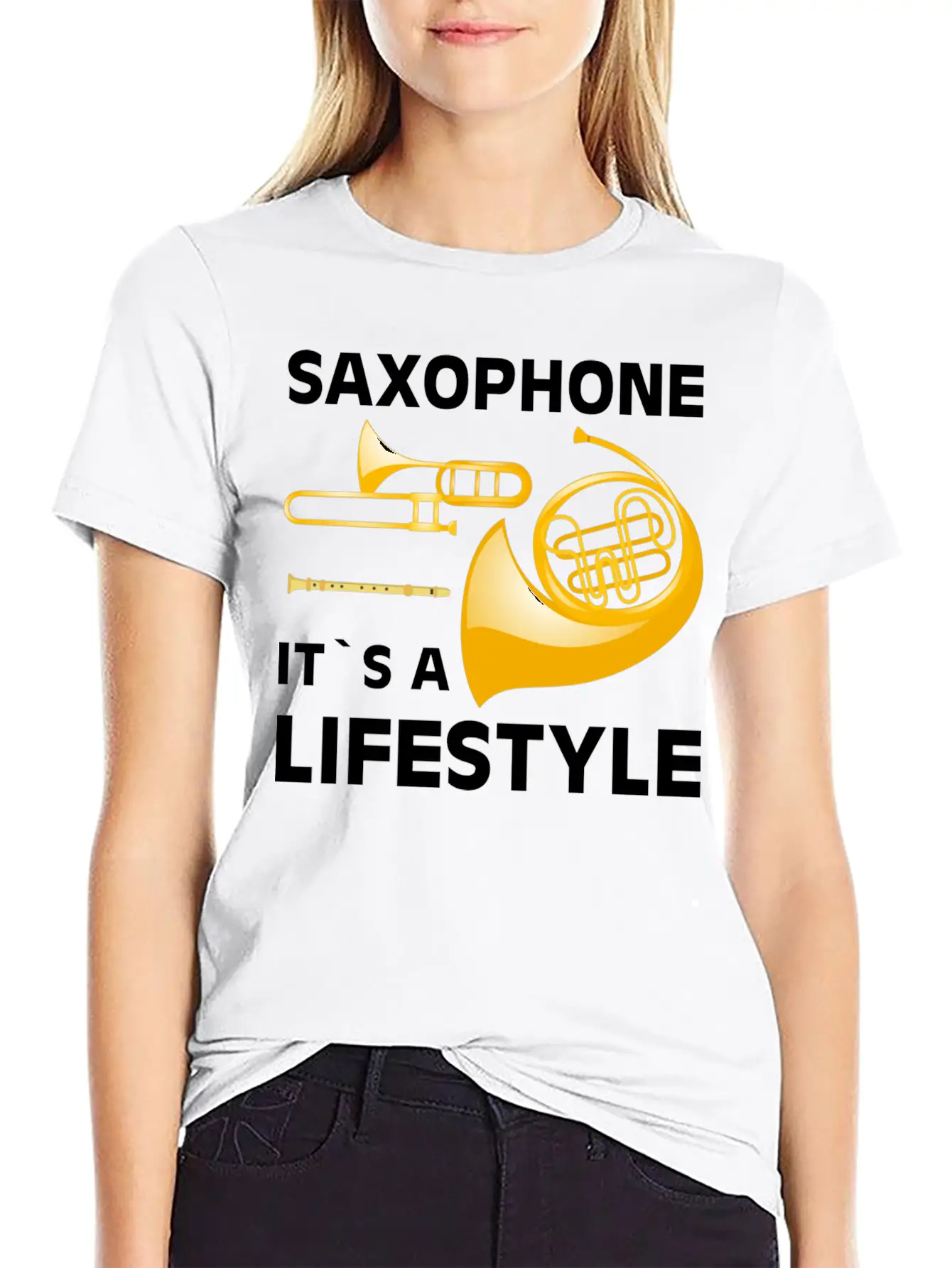 Saxophone Its A Lifestyle I Saxophone Basic Graphic T-Shirt – Daily Comfort In Soft Cotton