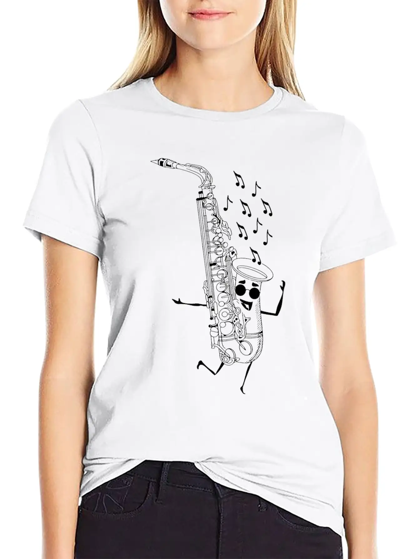 Saxophone Male Saxophone Player Funny Saxophonist Unisex Casual T-Shirt – Clean Design For Daily Comfort