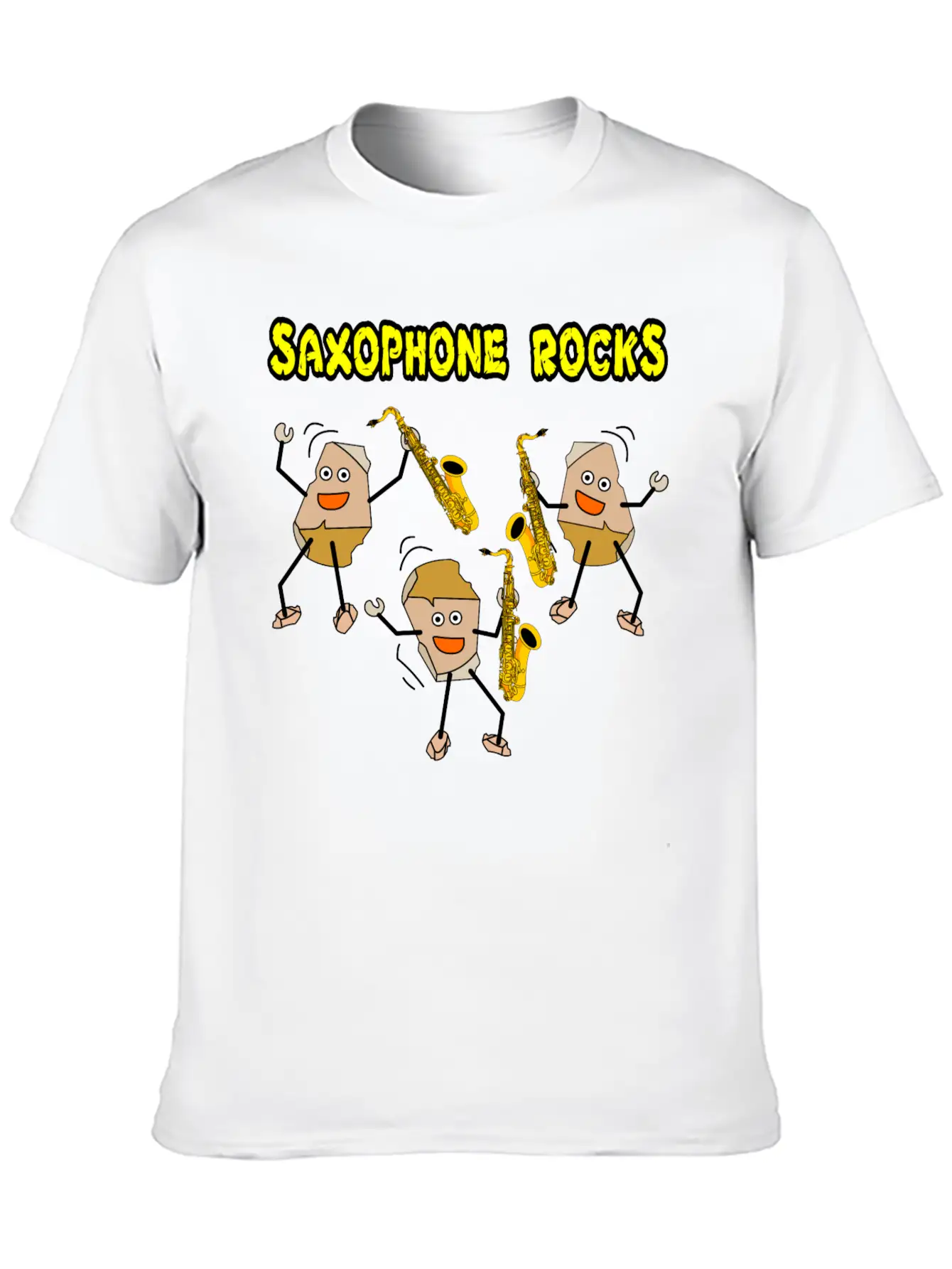 Saxophone Rocks Comfortable Minimalist Graphic Tee – Summer Style Essential