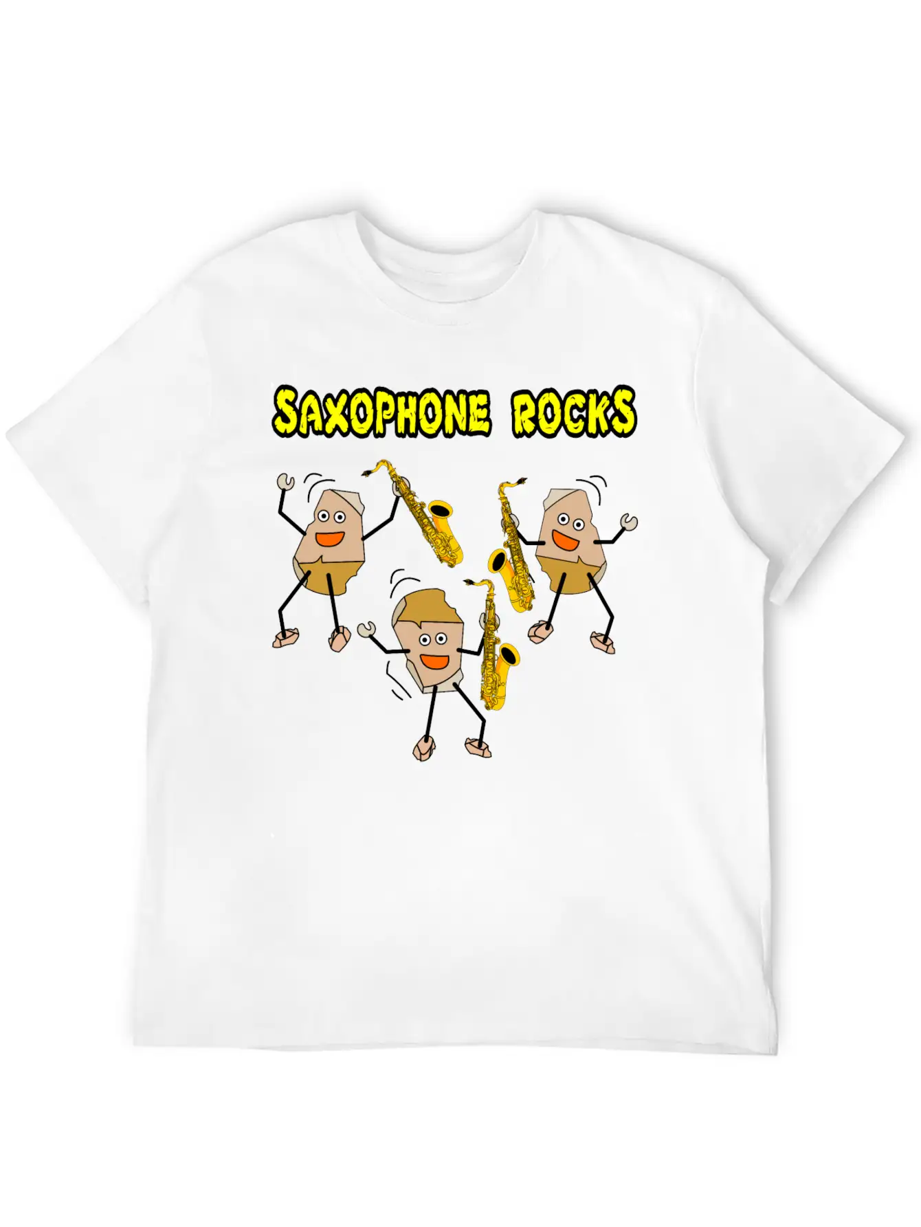 Saxophone Rocks Comfortable Minimalist Graphic Tee – Summer Style Essential