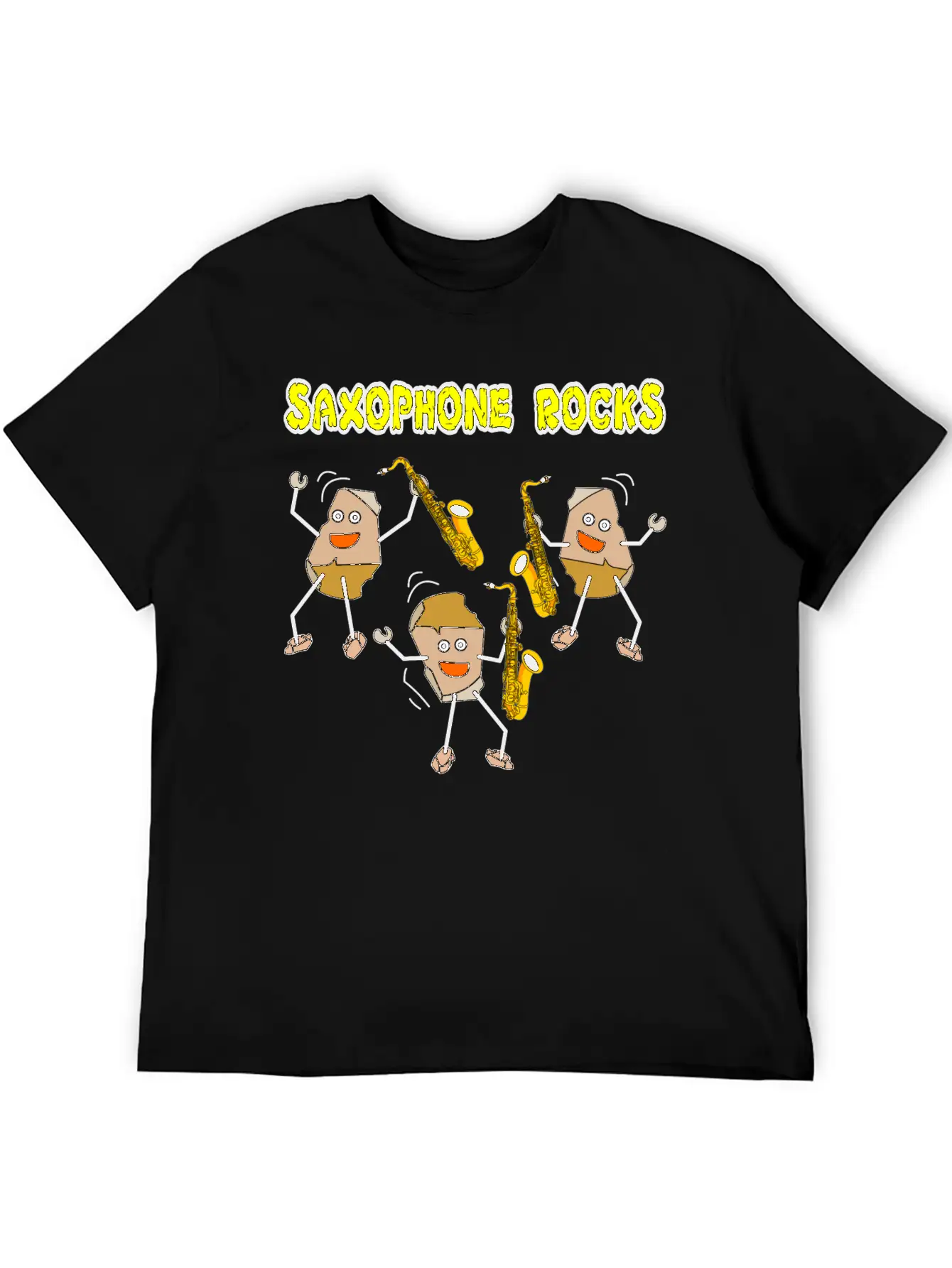 Saxophone Rocks Comfortable Minimalist Graphic Tee – Summer Style Essential