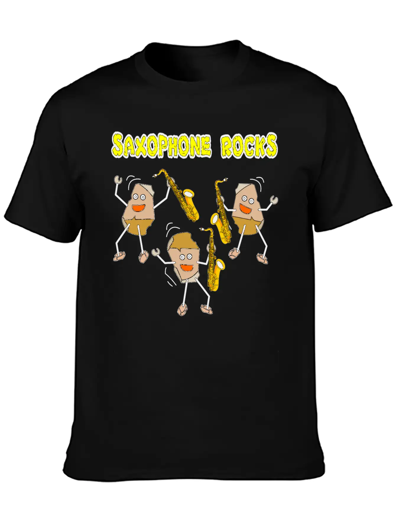 Saxophone Rocks Comfortable Minimalist Graphic Tee – Summer Style Essential