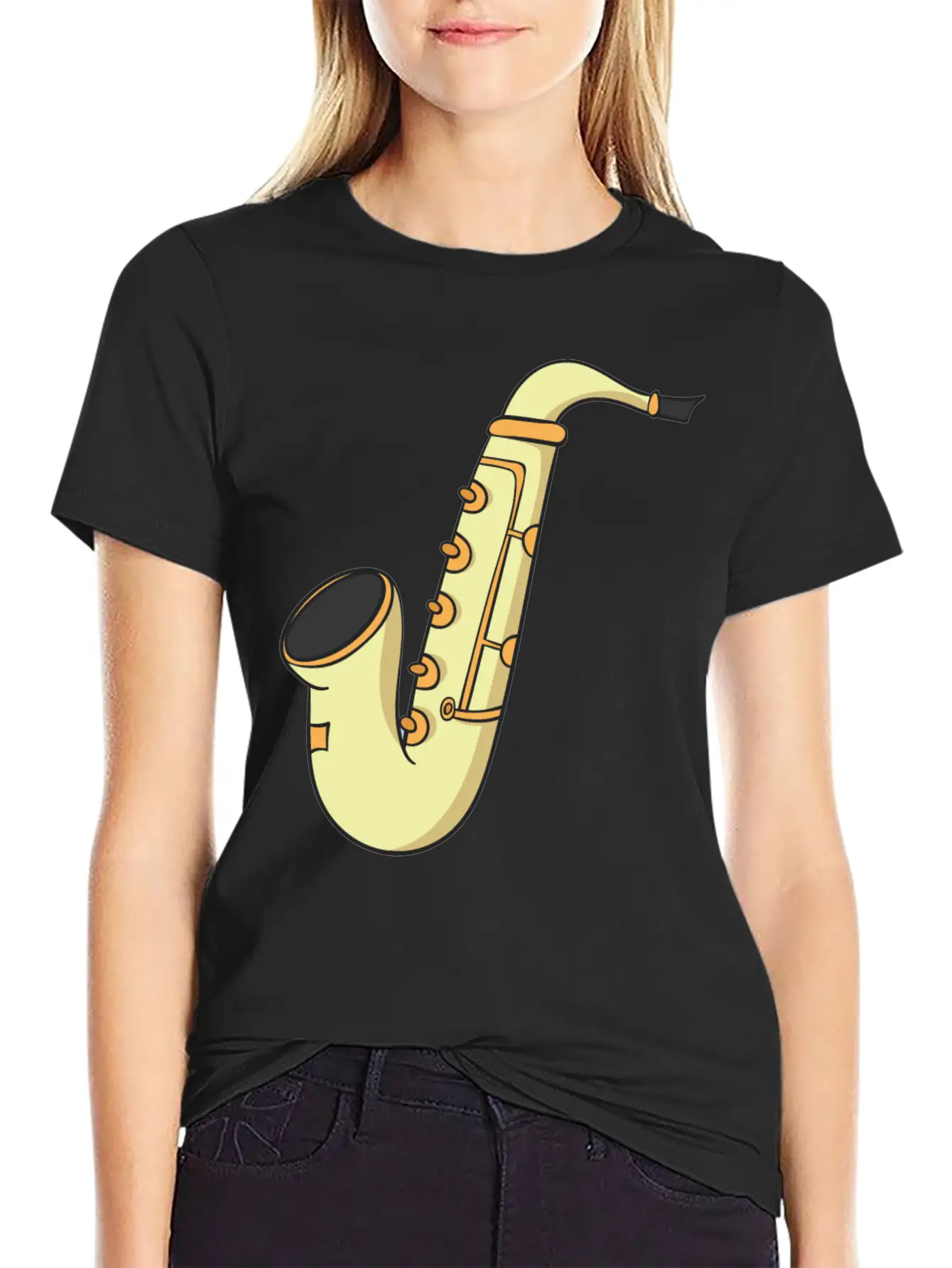 Saxophone Stylish Everyday T-Shirt – Unisex Basic Cotton Tee