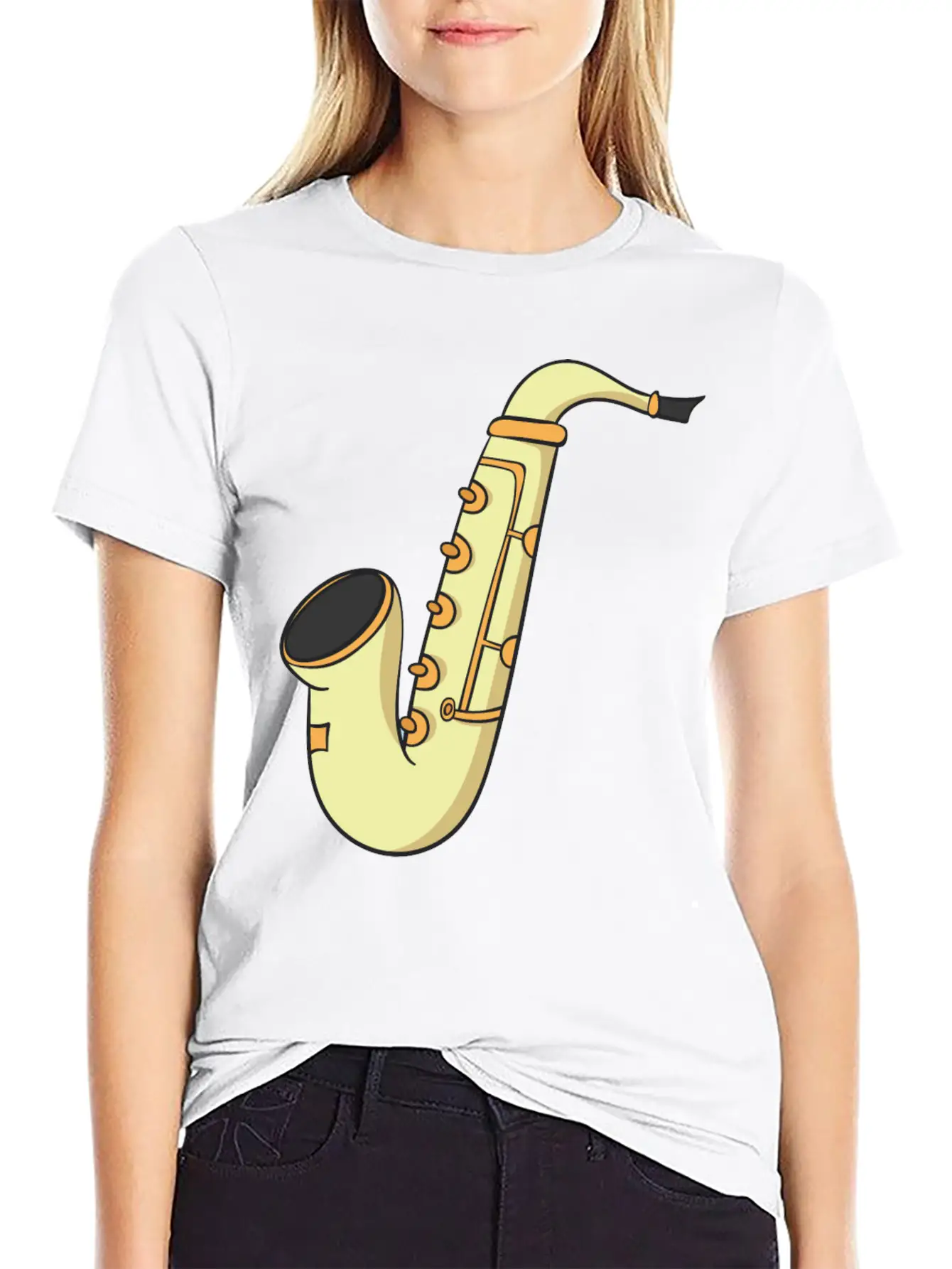 Saxophone Stylish Everyday T-Shirt – Unisex Basic Cotton Tee