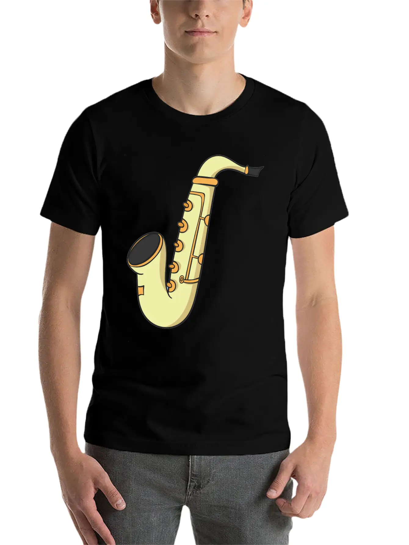 Saxophone Stylish Everyday T-Shirt – Unisex Basic Cotton Tee