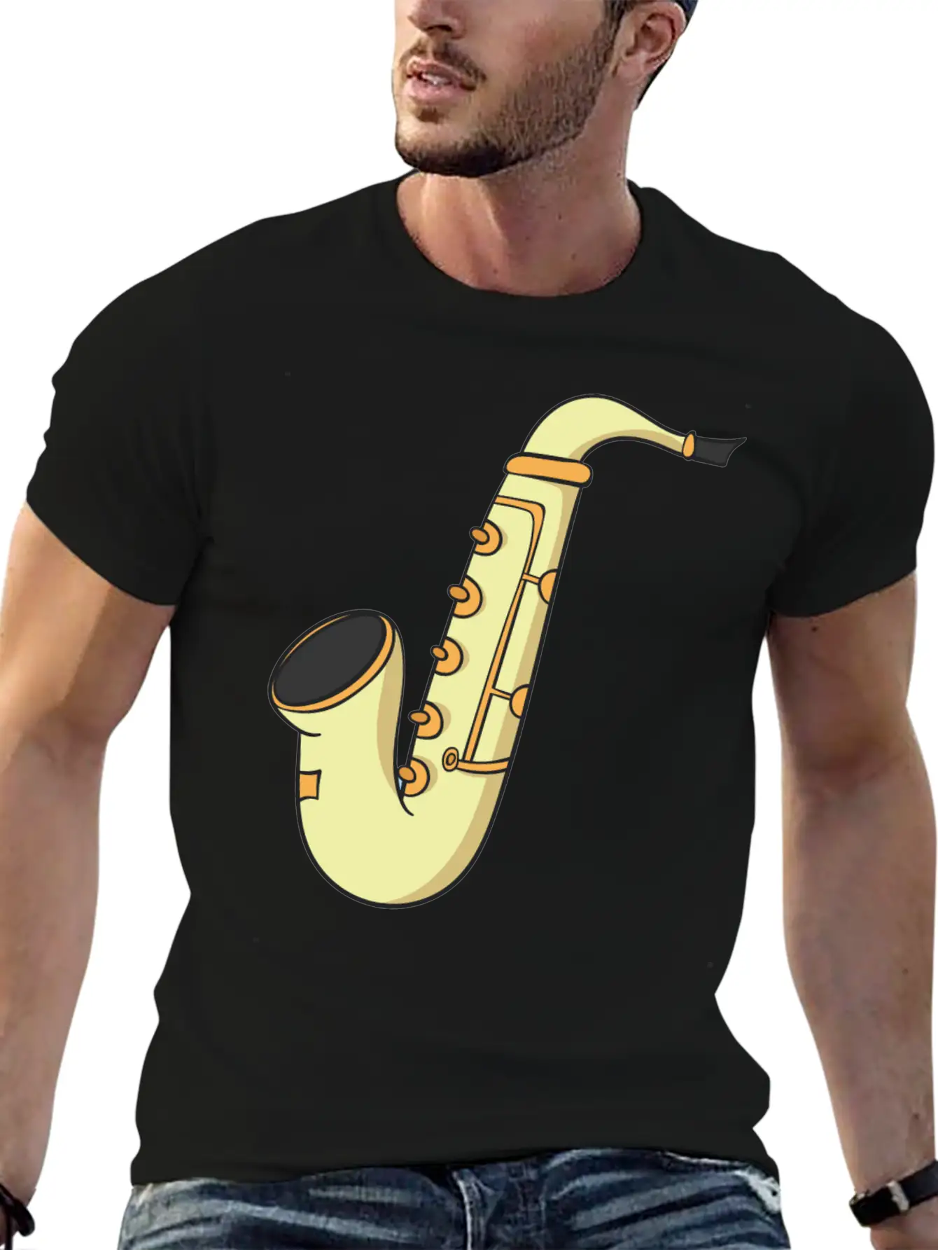 Saxophone Stylish Everyday T-Shirt – Unisex Basic Cotton Tee