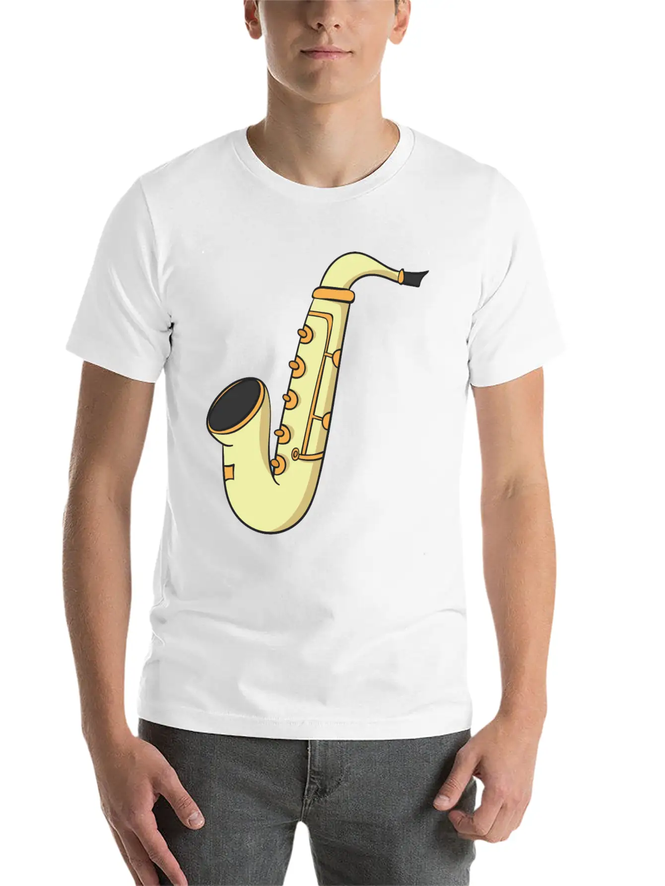 Saxophone Stylish Everyday T-Shirt – Unisex Basic Cotton Tee
