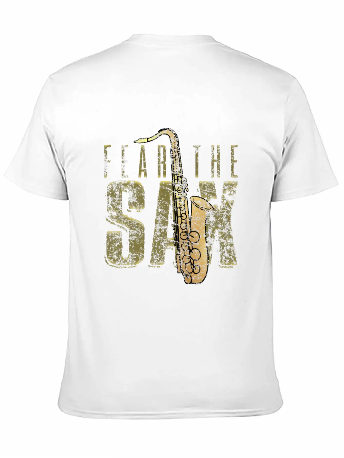 Saxophone Unisex Short Sleeve Soft Cotton T-Shirt – Casual Everyday Wear