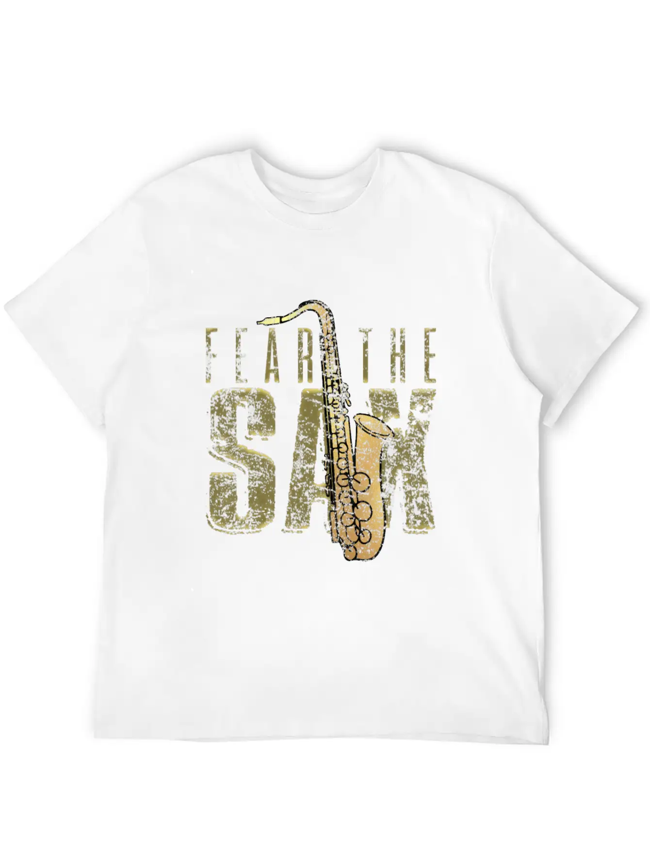 Saxophone Unisex Short Sleeve Soft Cotton T-Shirt – Casual Everyday Wear