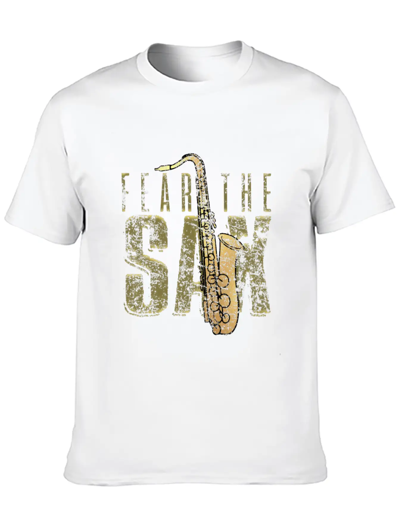 Saxophone Unisex Short Sleeve Soft Cotton T-Shirt – Casual Everyday Wear