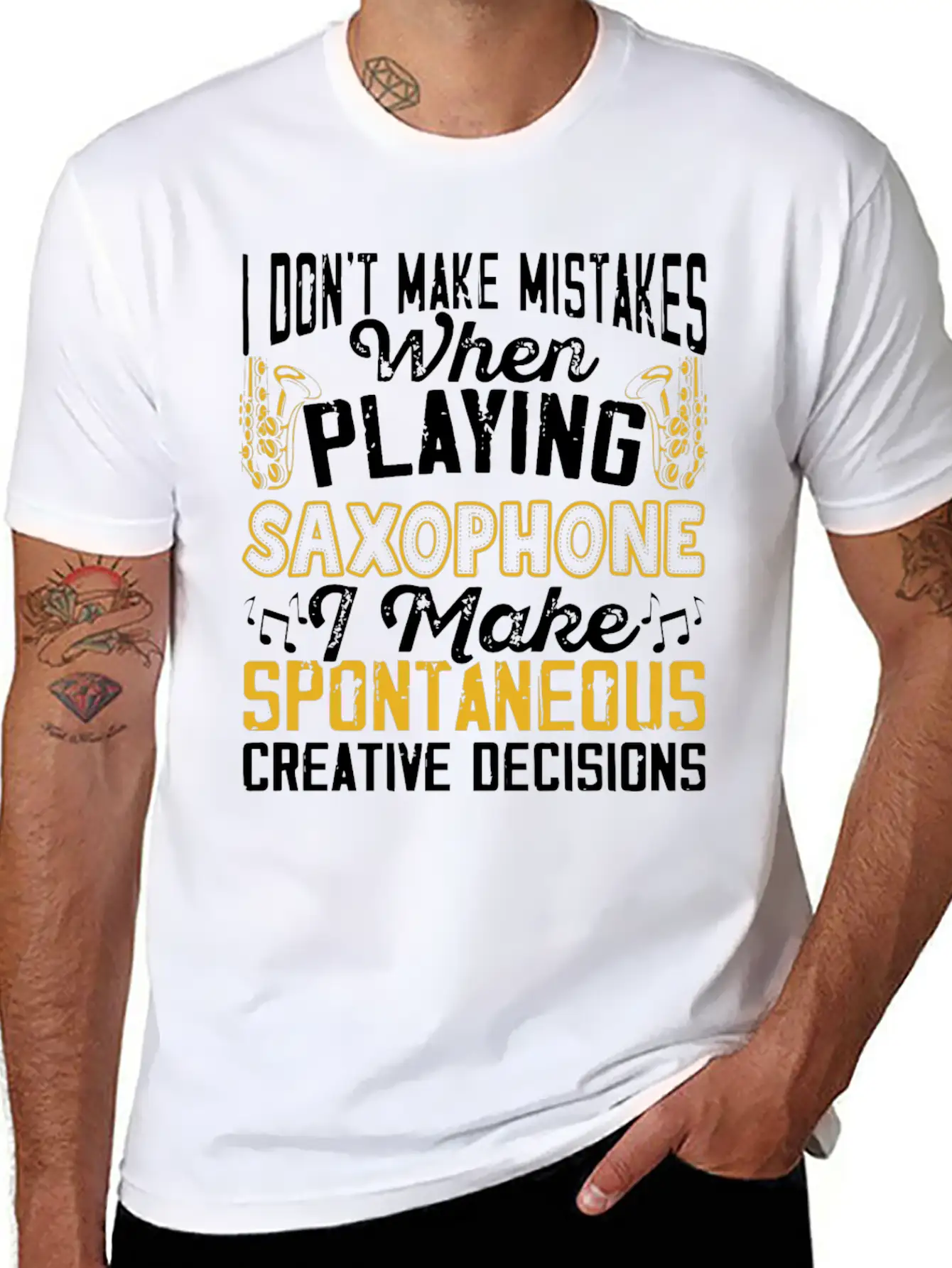 Saxophonist, Sax, Sound, Smoth Jazz Stylish Everyday T-Shirt – Unisex Basic Cotton Tee