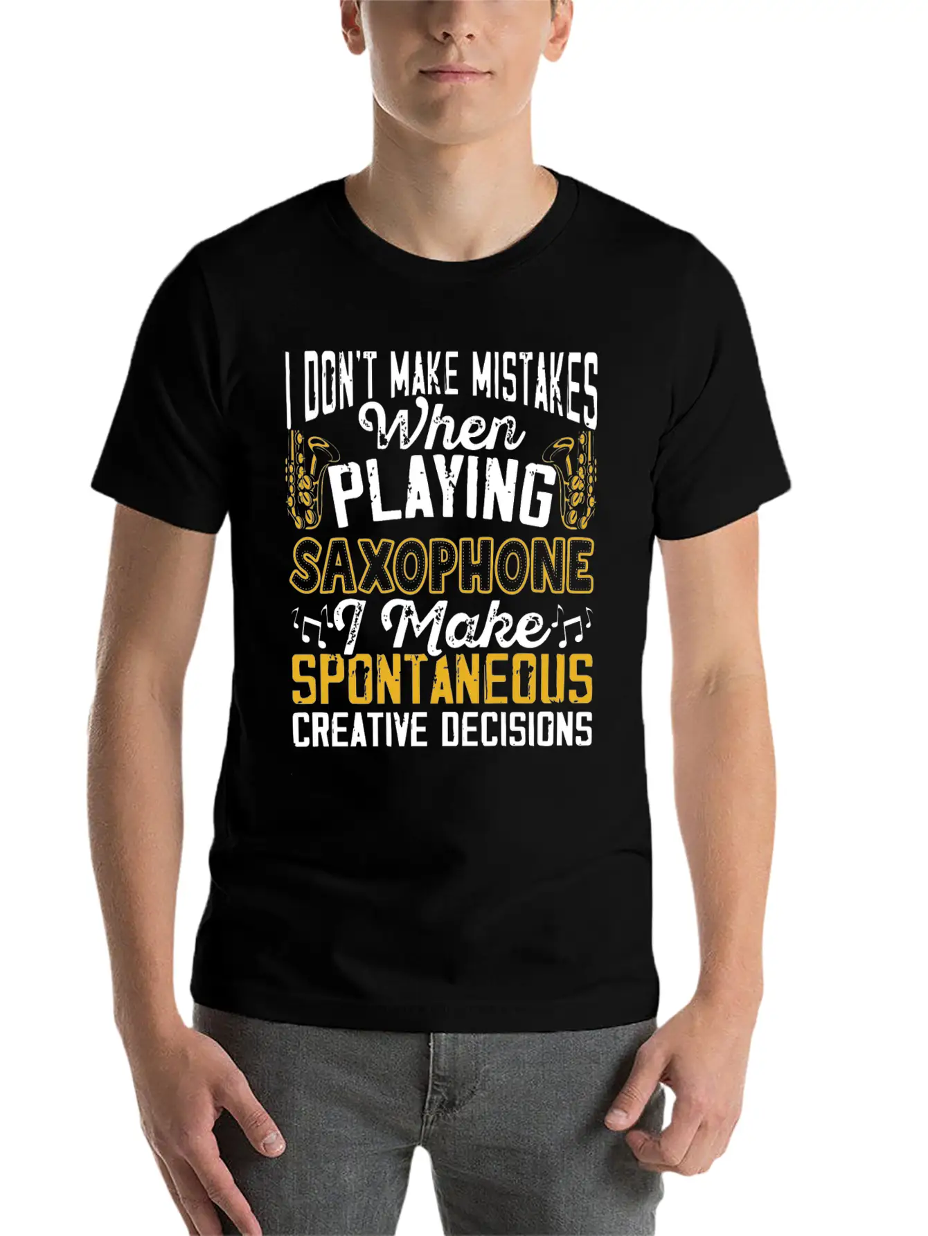 Saxophonist, Sax, Sound, Smoth Jazz Stylish Everyday T-Shirt – Unisex Basic Cotton Tee