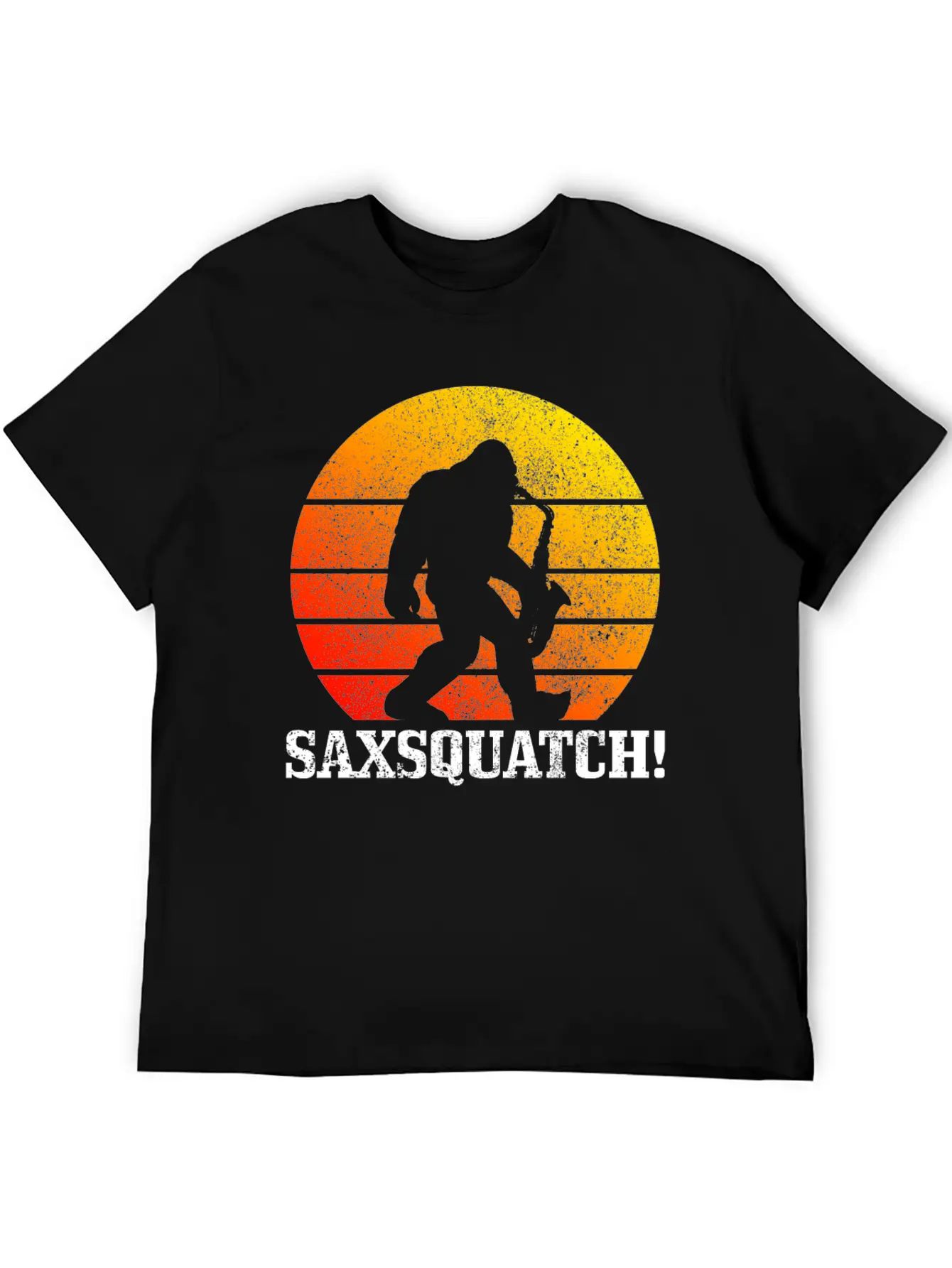 Saxsquatch Bigfoot Vintage Saxophone Player Jazz Relaxed Everyday Tee – Lightweight And Durable Cotton