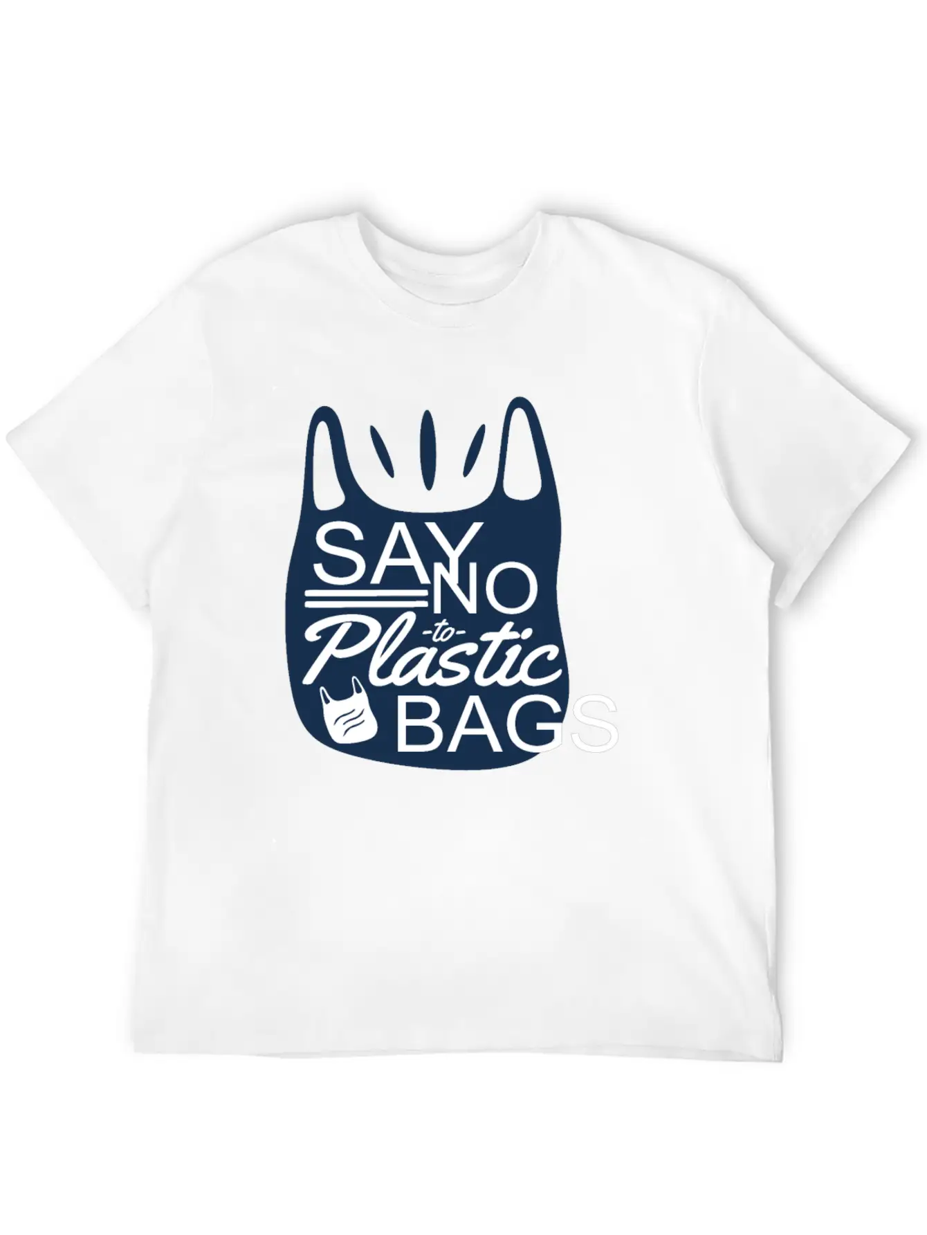 Say No To Plastic Bags Sea Protection Support Comfortable Minimalist Graphic Tee – Summer Style Essential