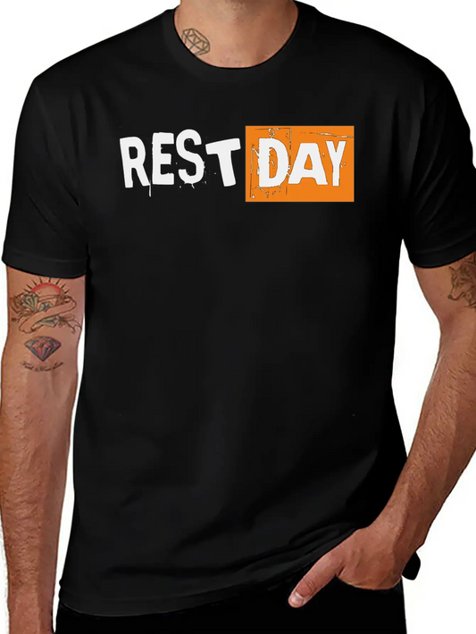 Saying - Rest Day Basic Graphic T-Shirt – Daily Comfort In Soft Cotton