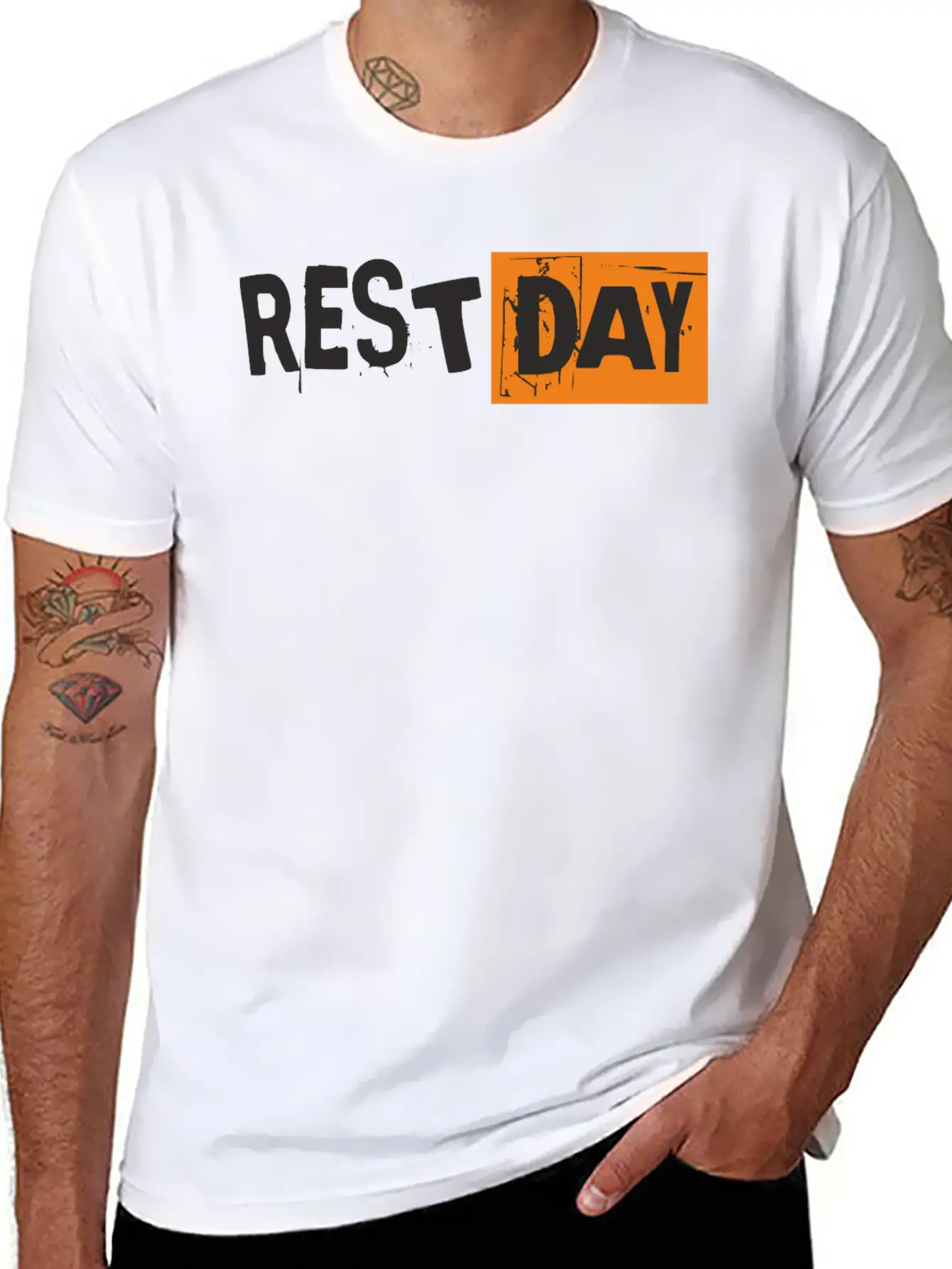 Saying - Rest Day Basic Graphic T-Shirt – Daily Comfort In Soft Cotton