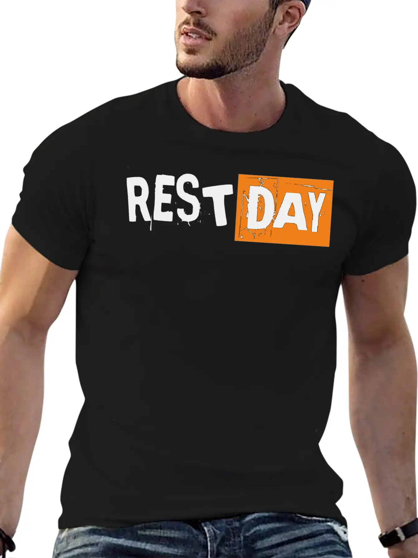 Saying - Rest Day Basic Graphic T-Shirt – Daily Comfort In Soft Cotton
