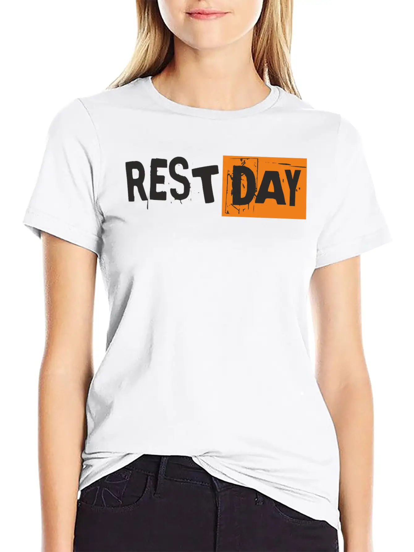 Saying - Rest Day Basic Graphic T-Shirt – Daily Comfort In Soft Cotton