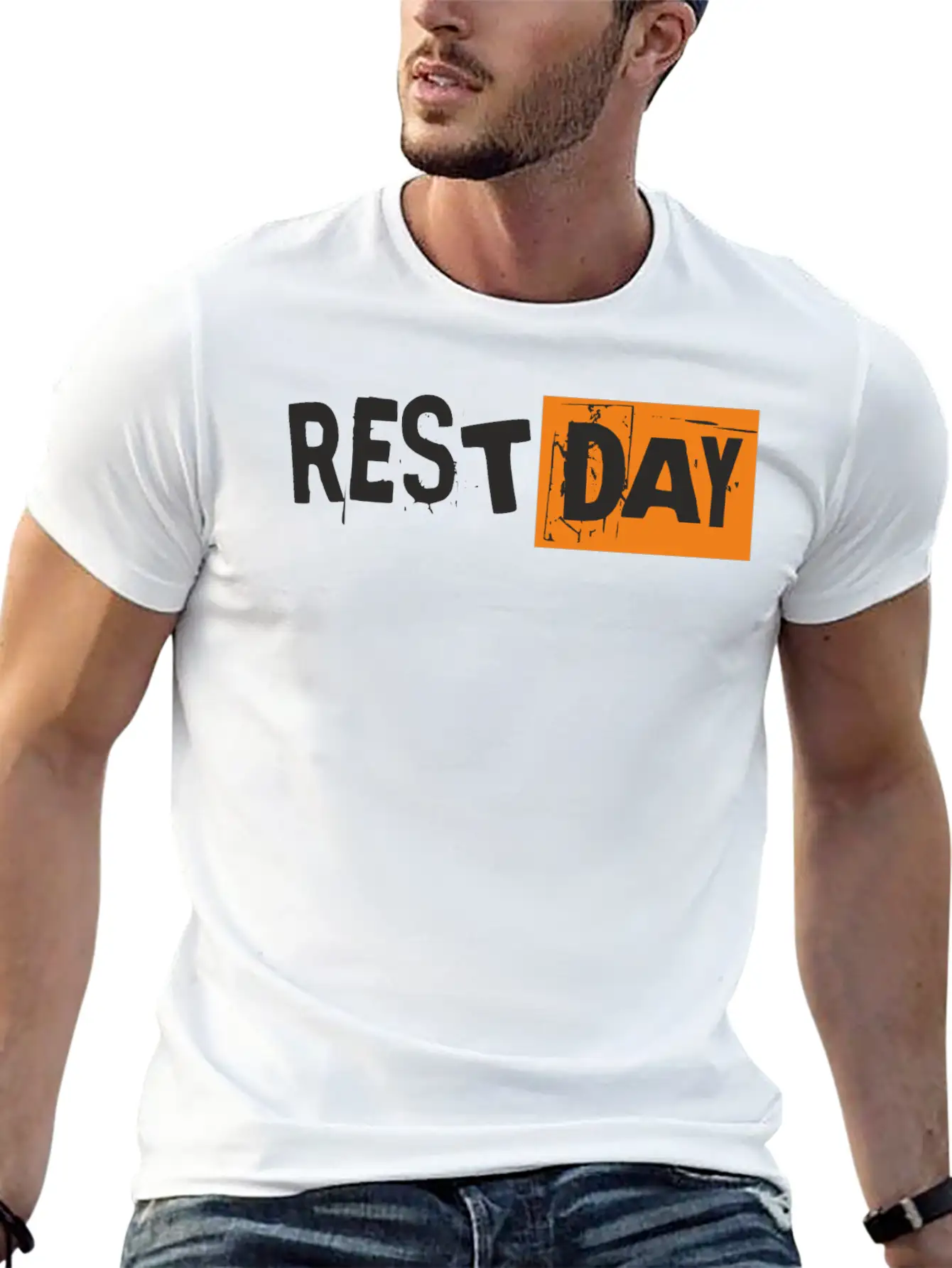 Saying - Rest Day Basic Graphic T-Shirt – Daily Comfort In Soft Cotton