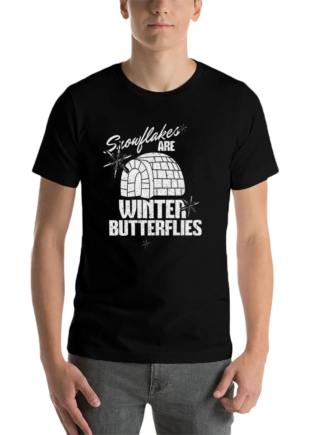 Saying Winter Gift Unisex Short Sleeve Soft Cotton T-Shirt – Casual Everyday Wear