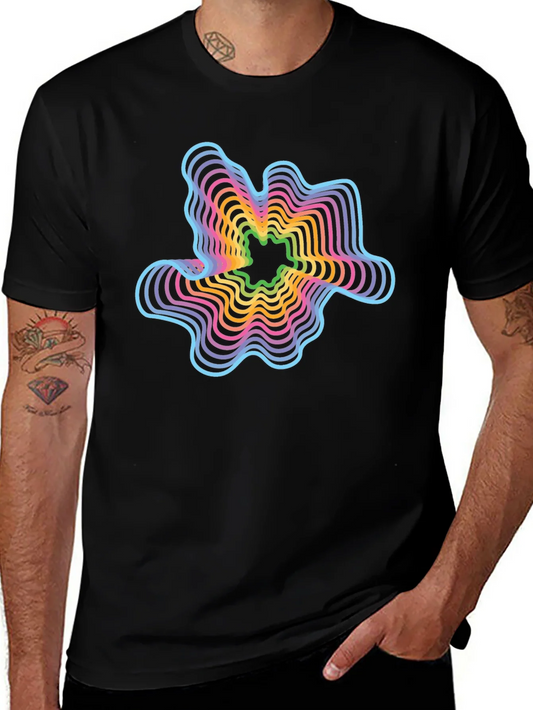 Retro Wave Graphic T-Shirt - Abstract Design